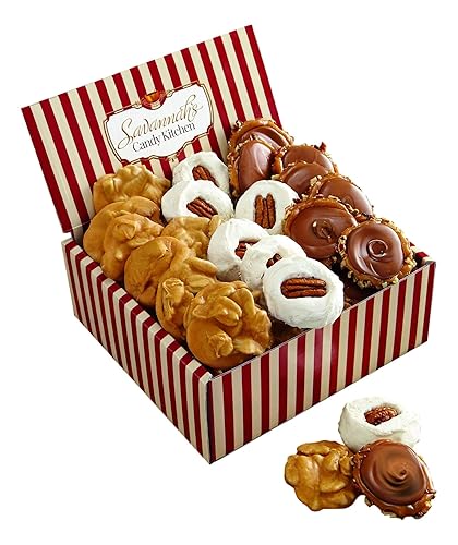 Caja de regalo Gourmet hecha a mano de caramelos del sur Pralines palillos de tortuga de chocolate divinidad hecha a mano Savannahs Candy Kitchen
