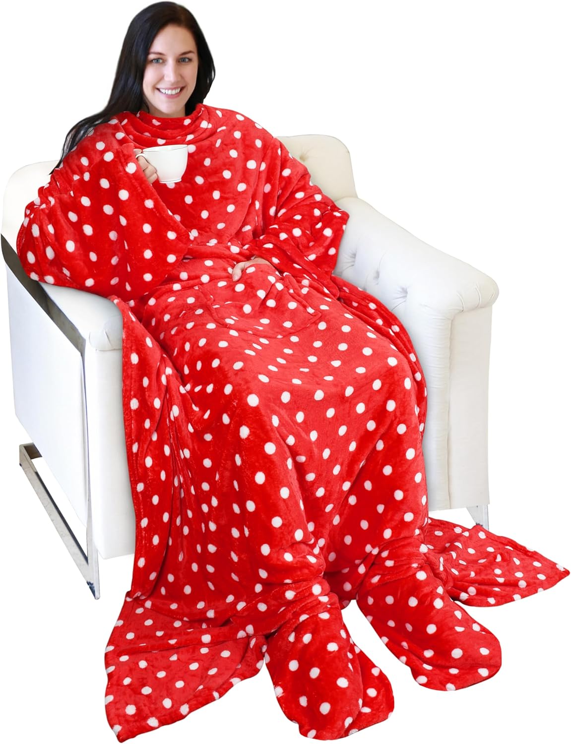 Fleece Wearable Blanket For Women Microfiber Warm Soft TV Blanket Gift - Picture 35 of 132