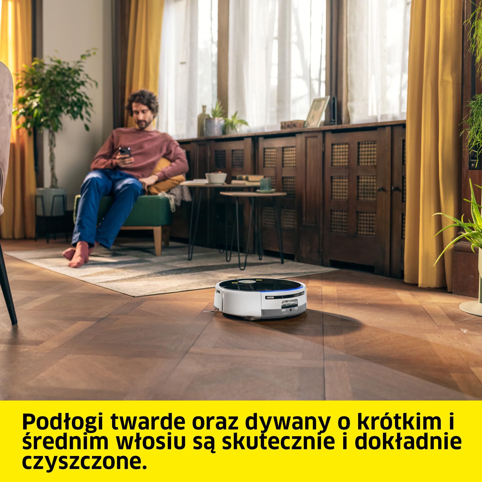 Kärcher RVF 7 Comfort Extra robot sprzątający i mopujący | stacja wielofunkcyjna, sterowanie przez aplikację, nawigacja LiDAR, kamera i sztuczna inteligencja