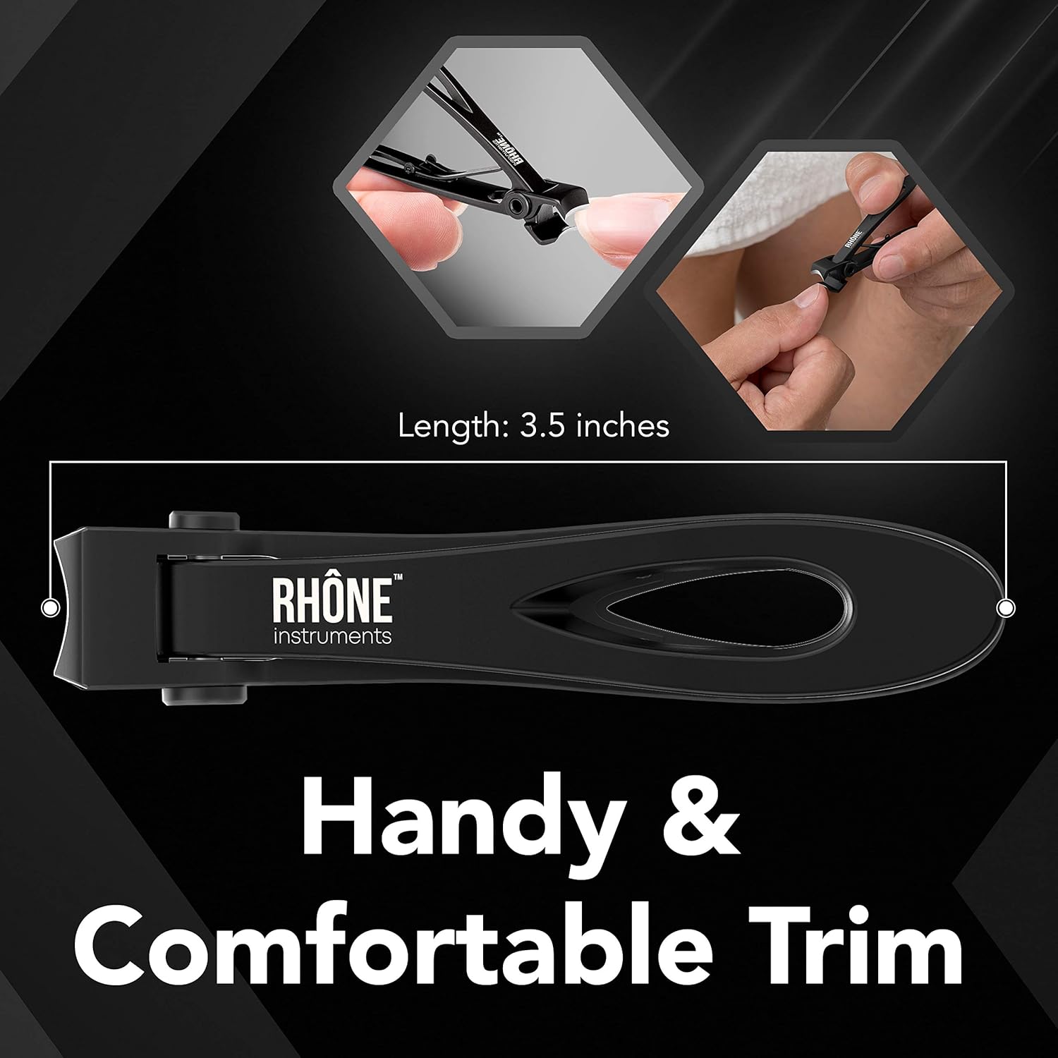 Rhône Instruments Nail Clippers, 420J2 Surgical Grade Steel, Extra-Wide Jaw, Cuts Thick Nails, Professional Series, Heavy-Duty Fingernail and Toenail Clippers for Manicure, Pedicure, Women and Men : Everything Else