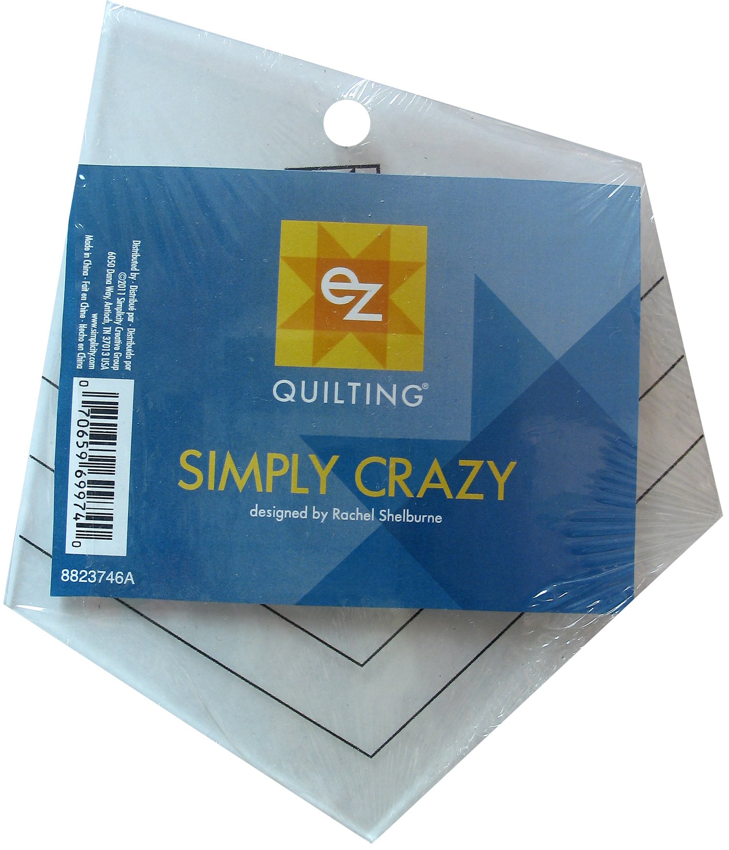 Simplicity EZ Quilting Simply Crazy Template,White,14.48 x 13.72 x 0.25 cm; 47.4 Grams