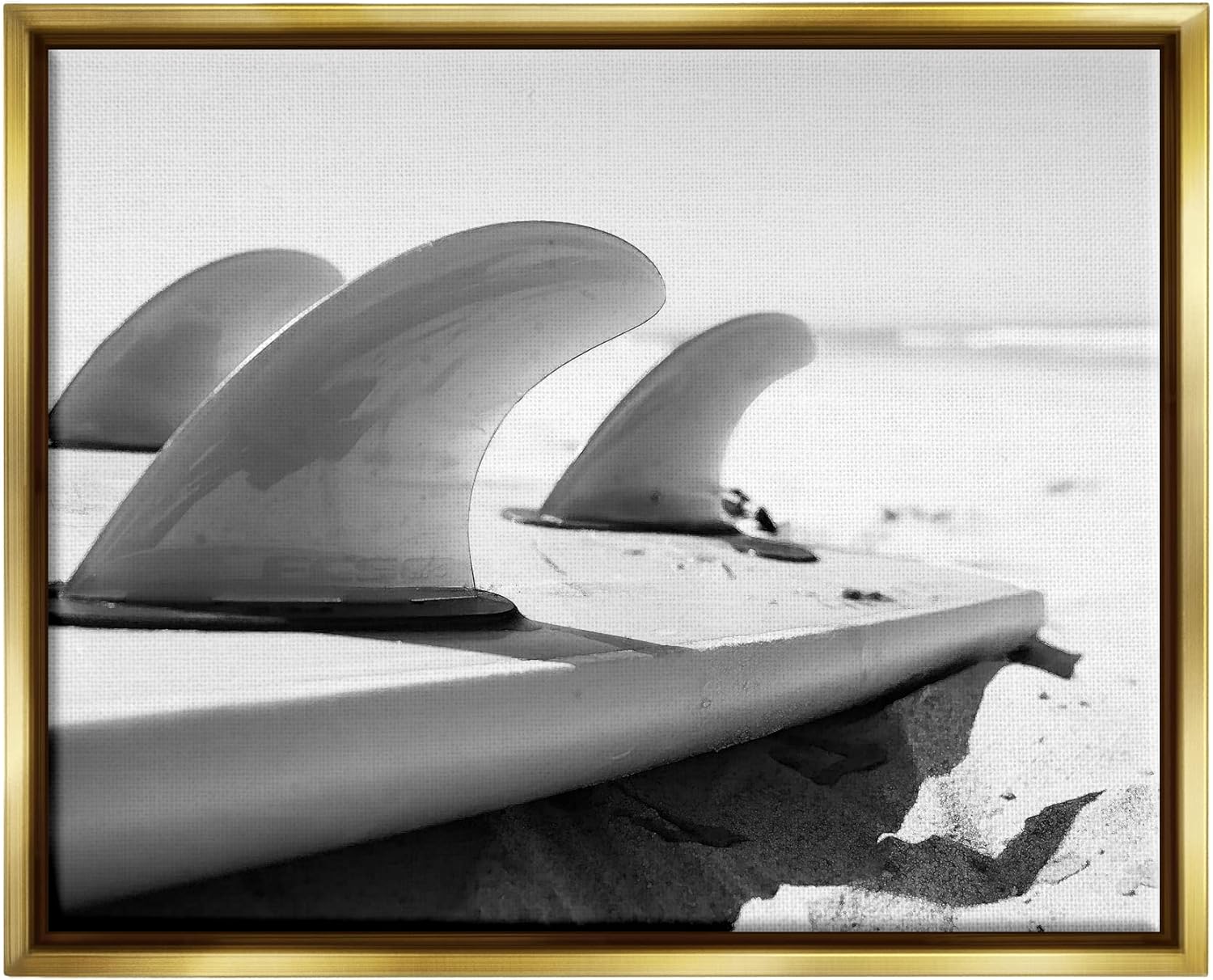 Stupell Industries Surfboard Fins Beach Sports Photography Ocean Coast, Design by Two Smart Blondes