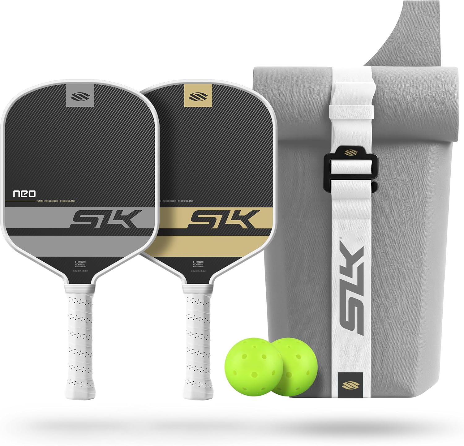 Selkirk Sport SLK Neo Pickleball Paddles Set of 2 + Pickleballs + Sling Bag