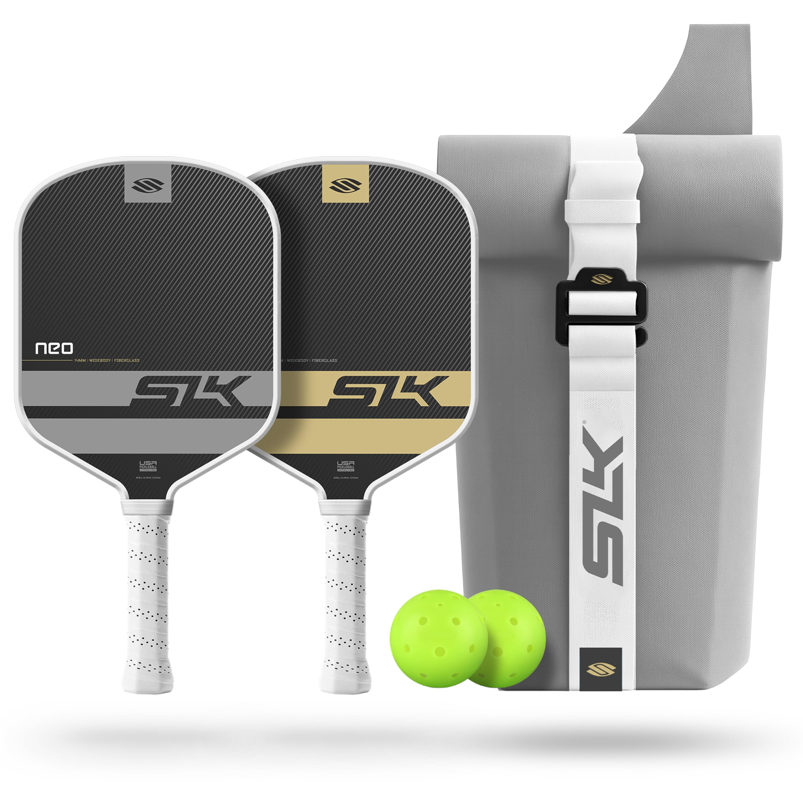 Selkirk Sport SLK Neo Pickleball Paddles Set of 2 + Pickleballs + Sling Bag