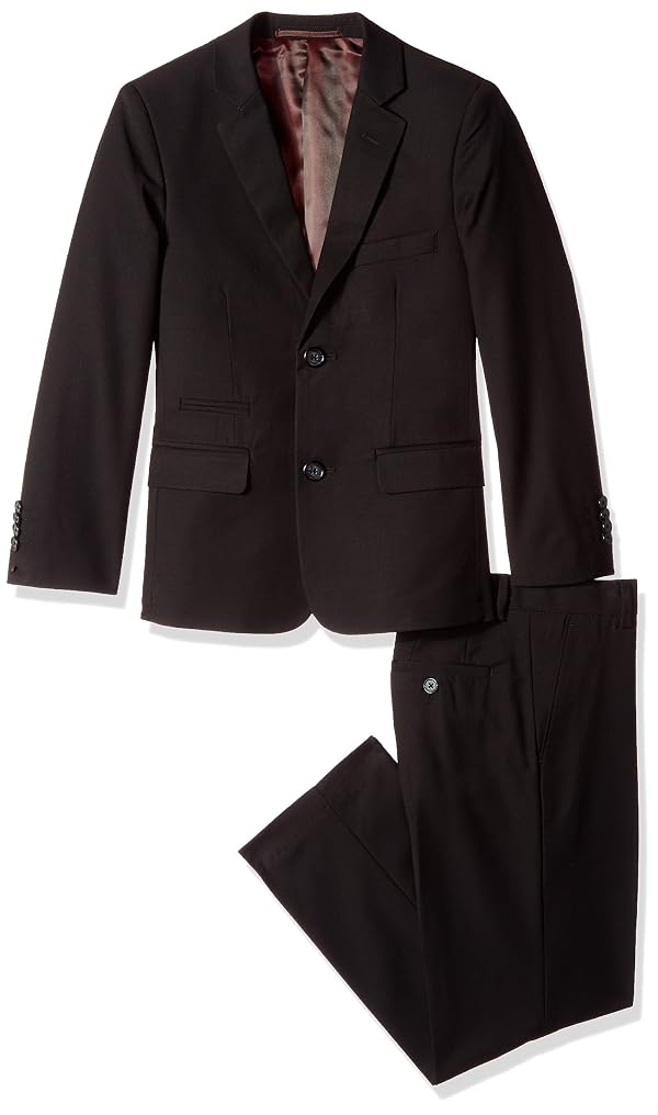 Isaac Mizrahi Big Boy's 2Pc Slim Cut Wool Blend Suit Suit, Black, 10H by Isaac Mizrahi - Used condition - US$47.52