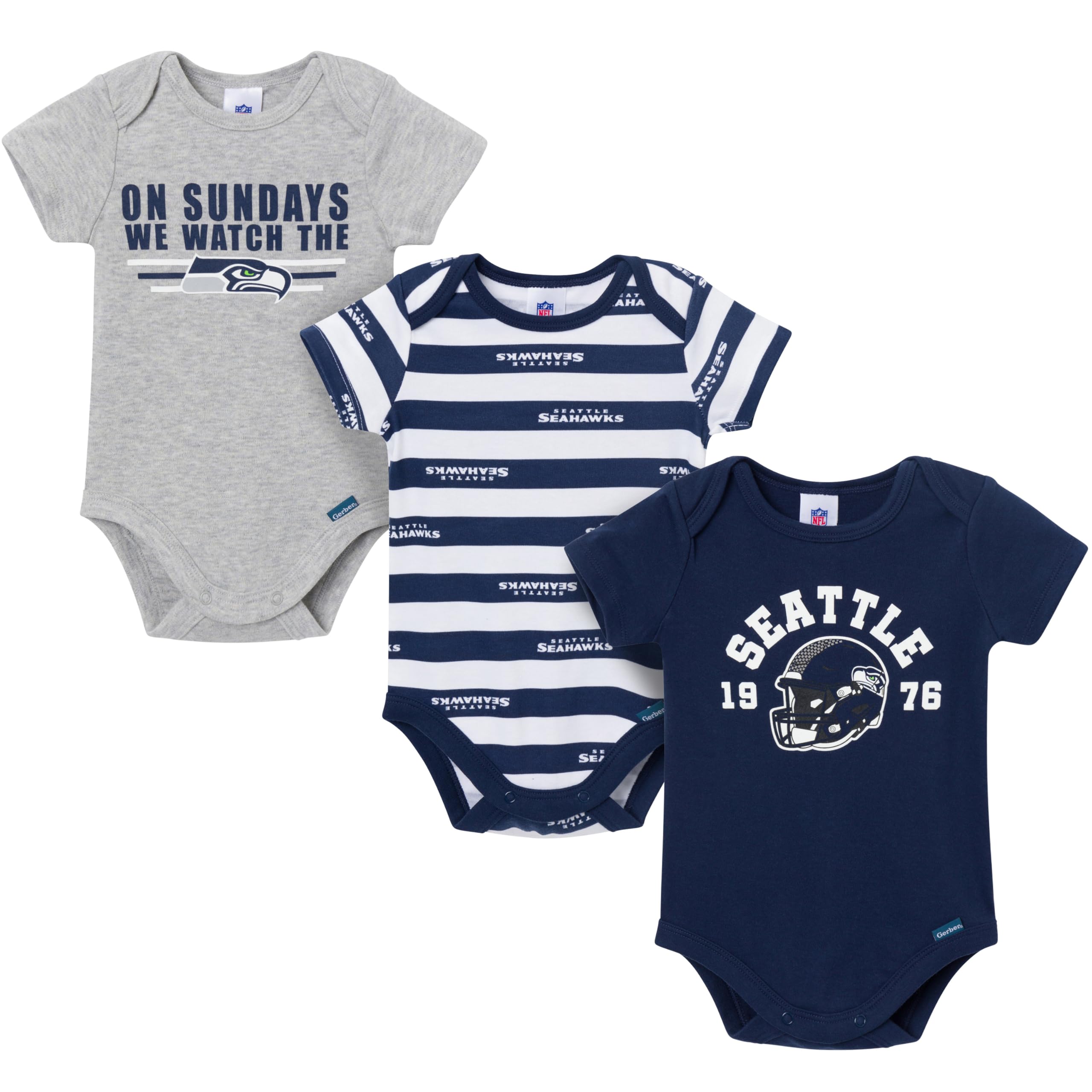 Gerber NFL Baby Boys 3-Pack Onesie Bodysuit