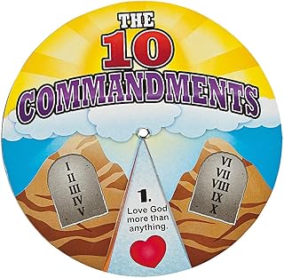 Fun Express Ten Commandments Learning Wheel - 12 Pieces - Educational and Learning Activities for Kids