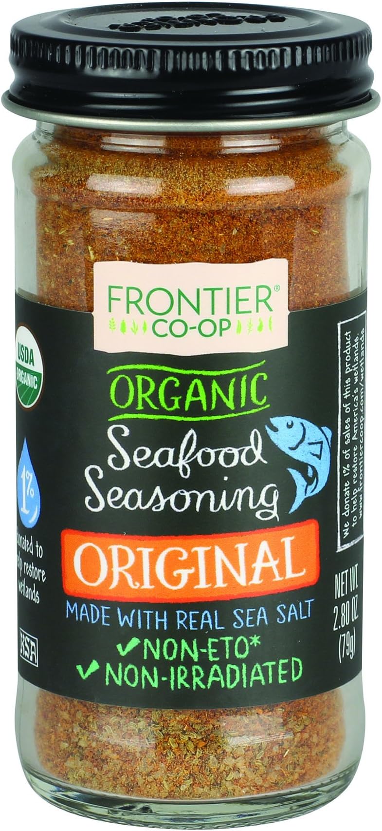 Frontier Co-opOrganic Seafood Seasoning, Original, 2.8 oz (79 g)
