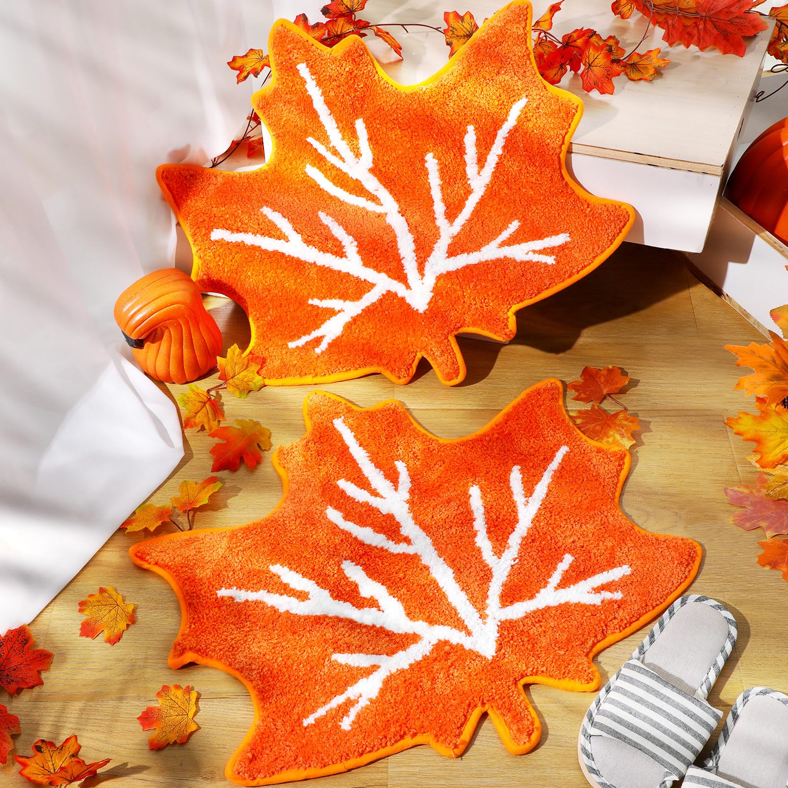 Amazon.com: Cindeer Fall Bathroom Rugs Thanksgiving Day Doormats Fall ...