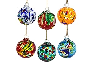 6pcs Witch Balls Glass Hanging