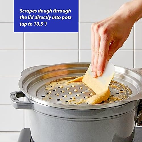 Miniatura 2 de HIC Kitchen Spaetzle - Tapa para hacer albóndigas de fideos con raspador, se adapta a macetas de hasta 10.5 pulgadas