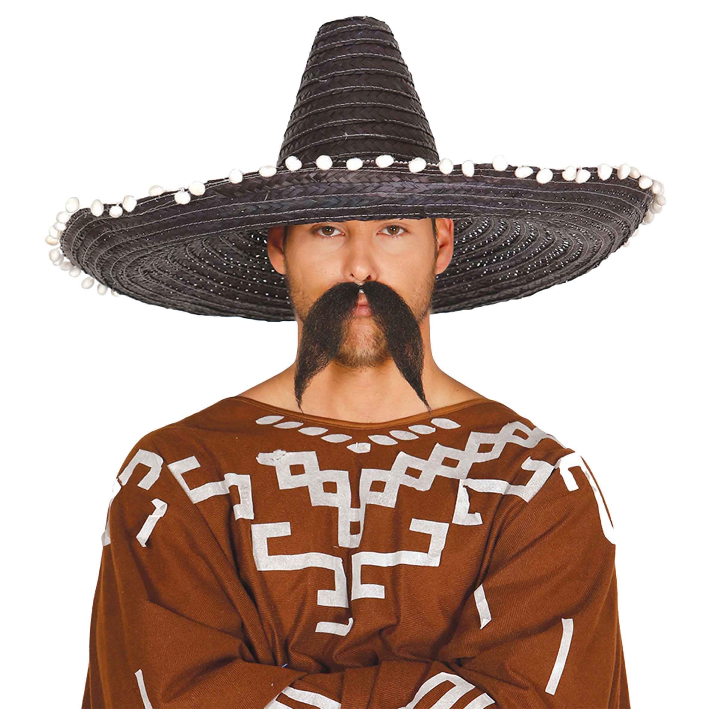 FIESTAS GUIRCAGuirca 13654 - Sombrero Mexicano Paja 60 Cms. Negro
