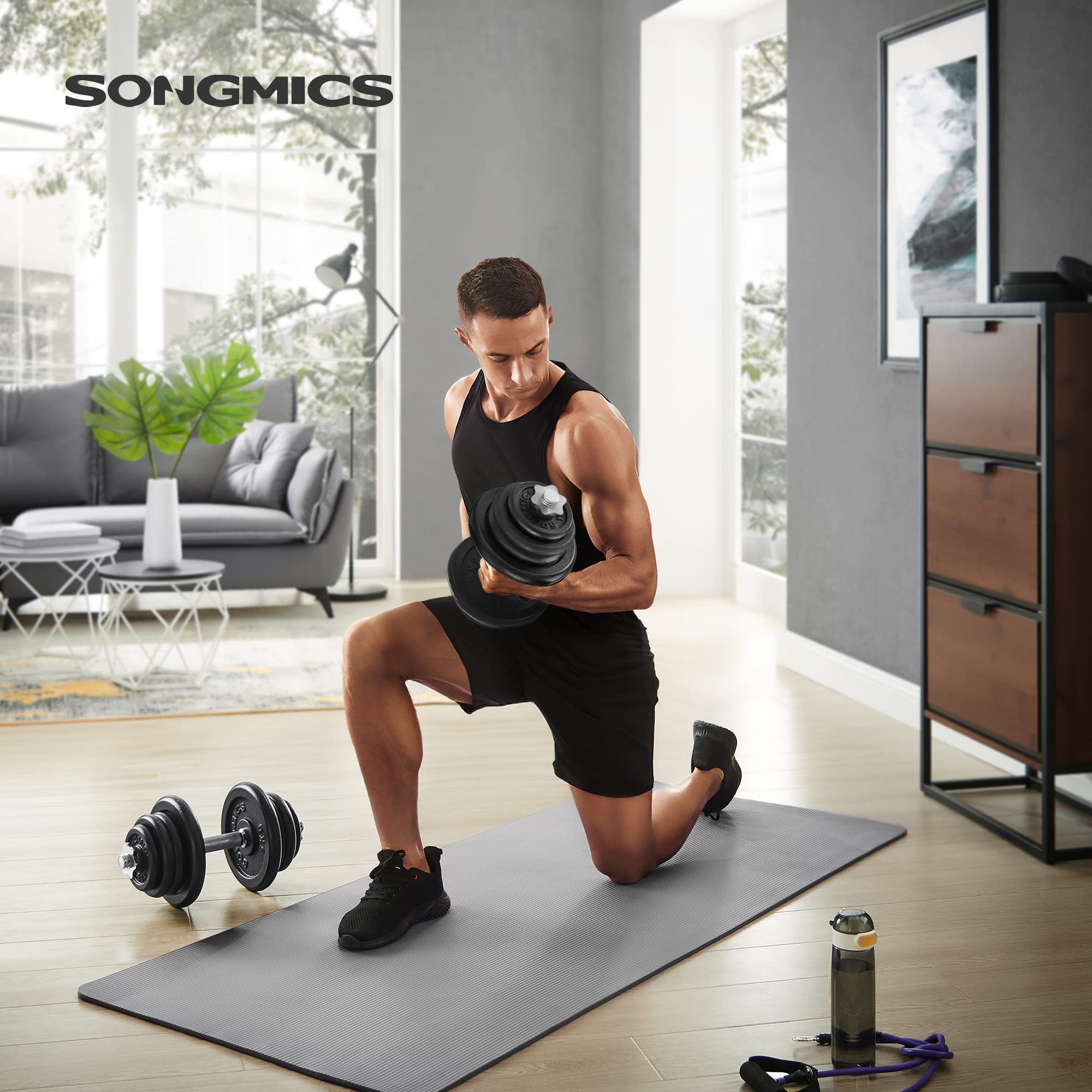 Haltères 2x4kg pour exercices - poids en néoprène