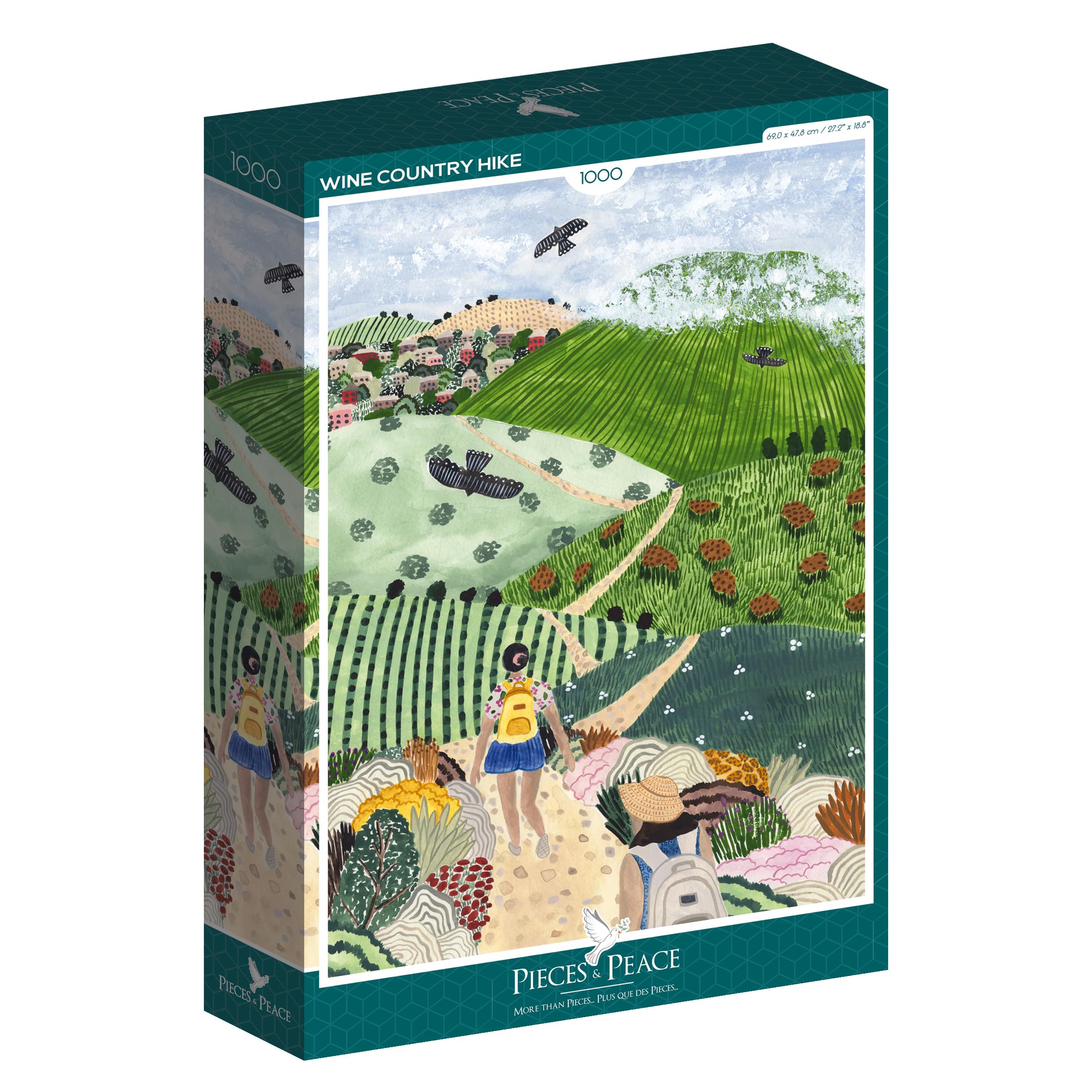 Pieces & Peace Puzzle Wine Country Hike – Puzzle de 1000 piezas