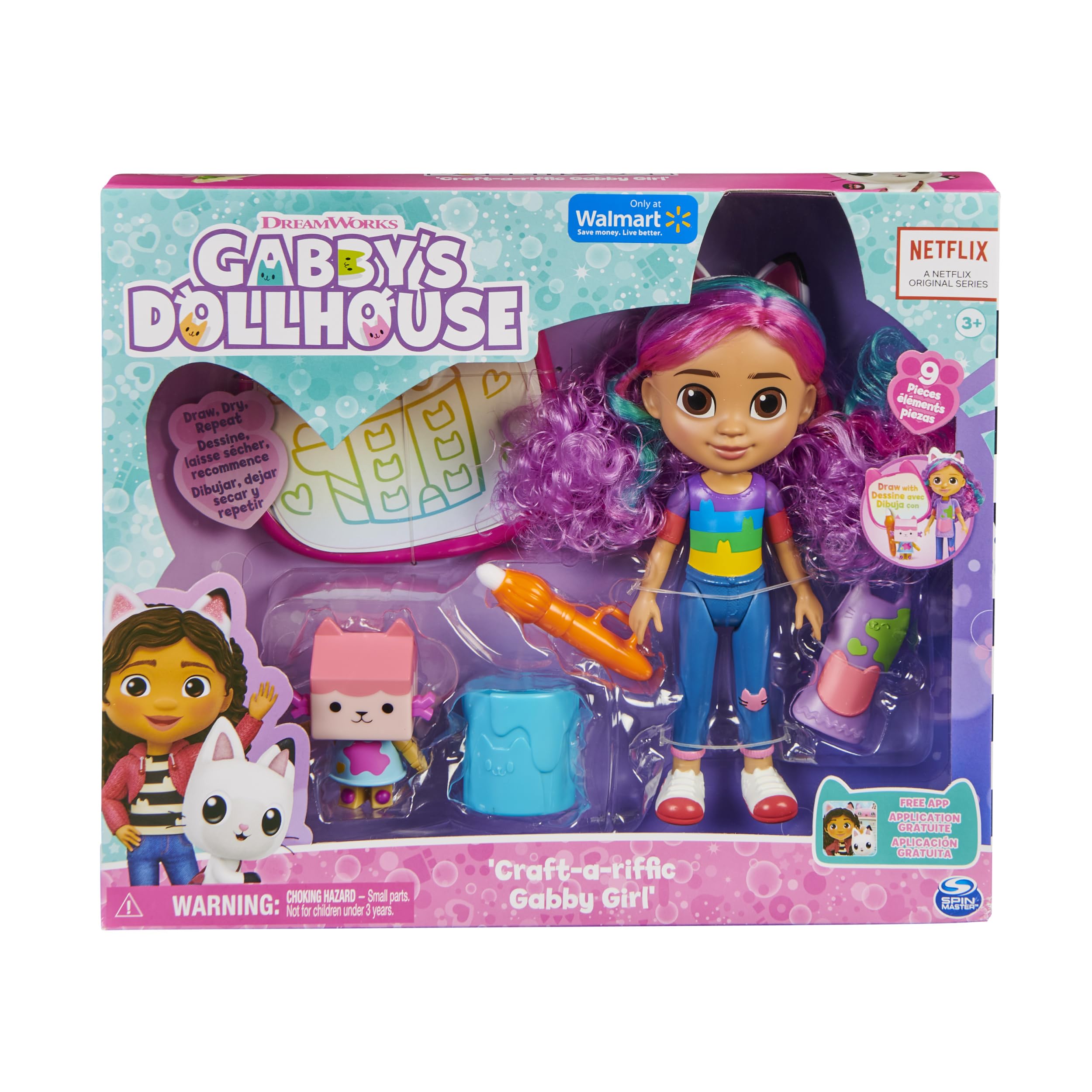 Gabby's Dollhouse Koci Domek Gabi Tęczowy Zestaw Artystyczny