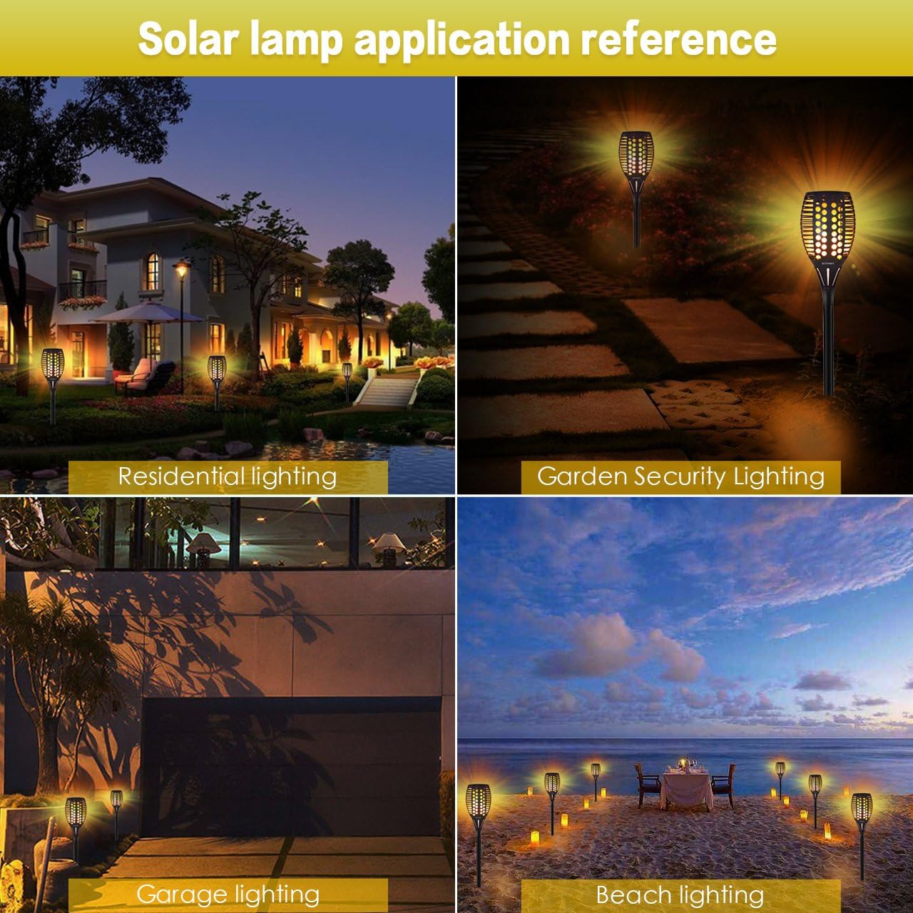 Aityvert Upgraded Solar Torch Lights 43 inches Flickering Dancing Flames Outdoor Waterproof Landscape Lighting Dusk to Dawn Auto On/Off Solar Lights for Yard Garden Patio Pool 1-Pack