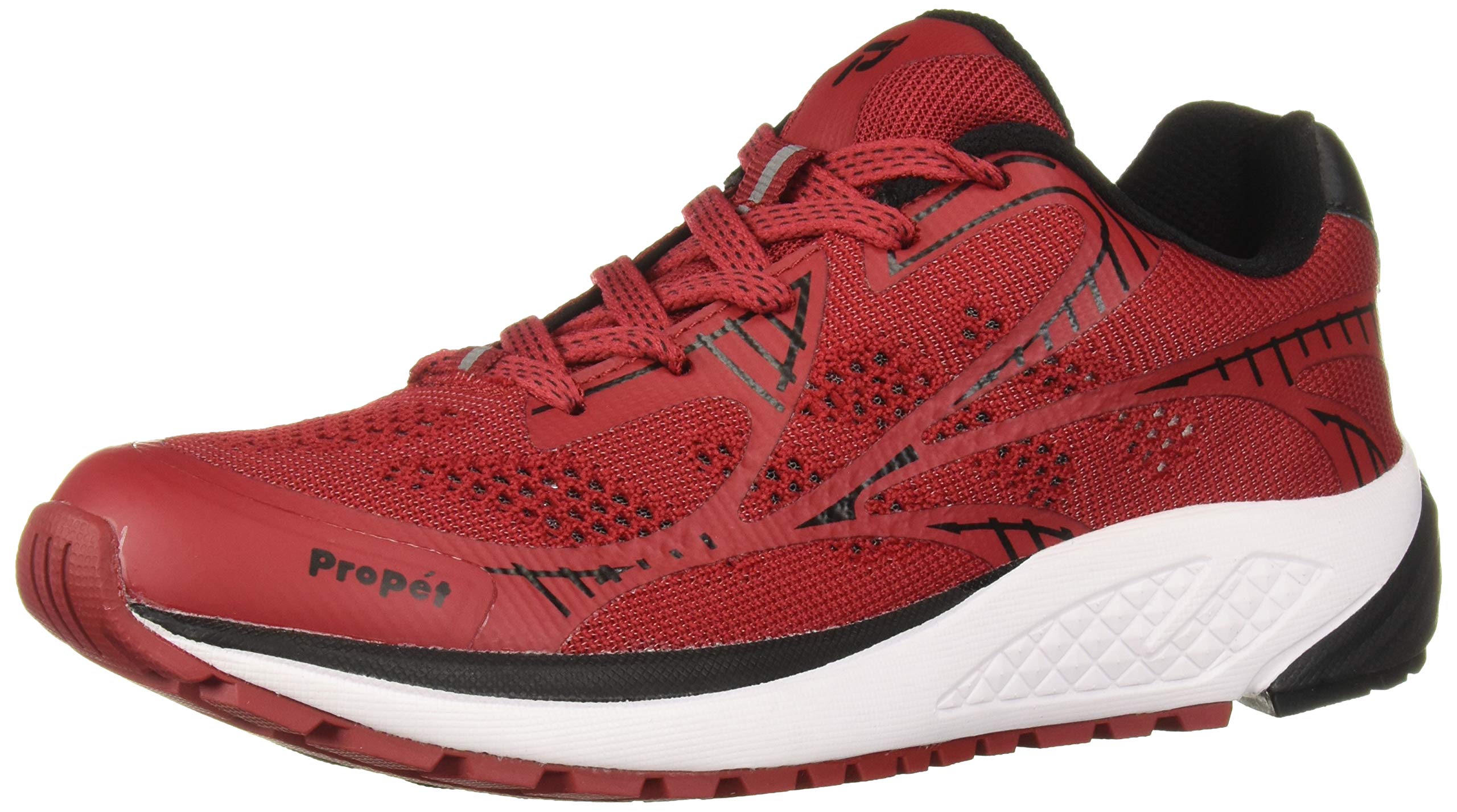 Propét Women's Propet One Lt Sneaker, Red/Black, 8.5 UK