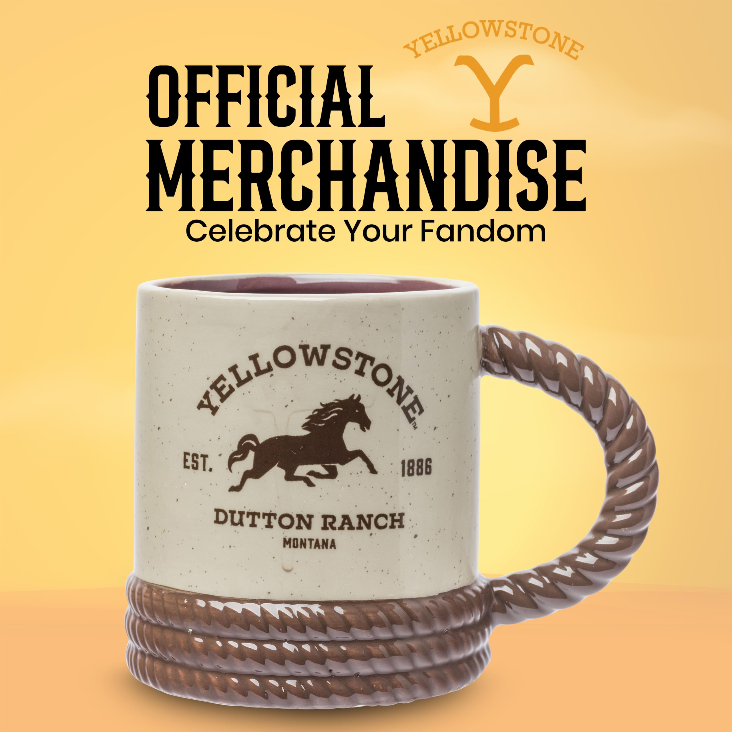 Silver Buffalo Yellowstone Keramiktasse mit Cowboystiefel, 3D-Form, 590 ml