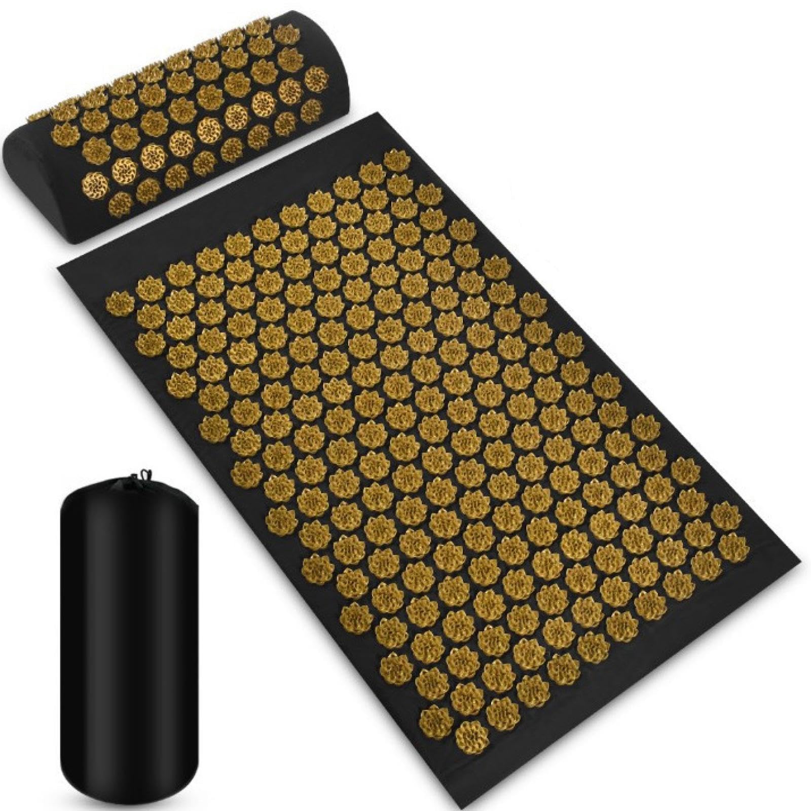 DeaVER Shiatsu Acupressure Mat Spike Massage Pad Kuznetsov's Applicator Sport Fitness Cushion Pillow Massager Yoga Mat Pilates Exercise