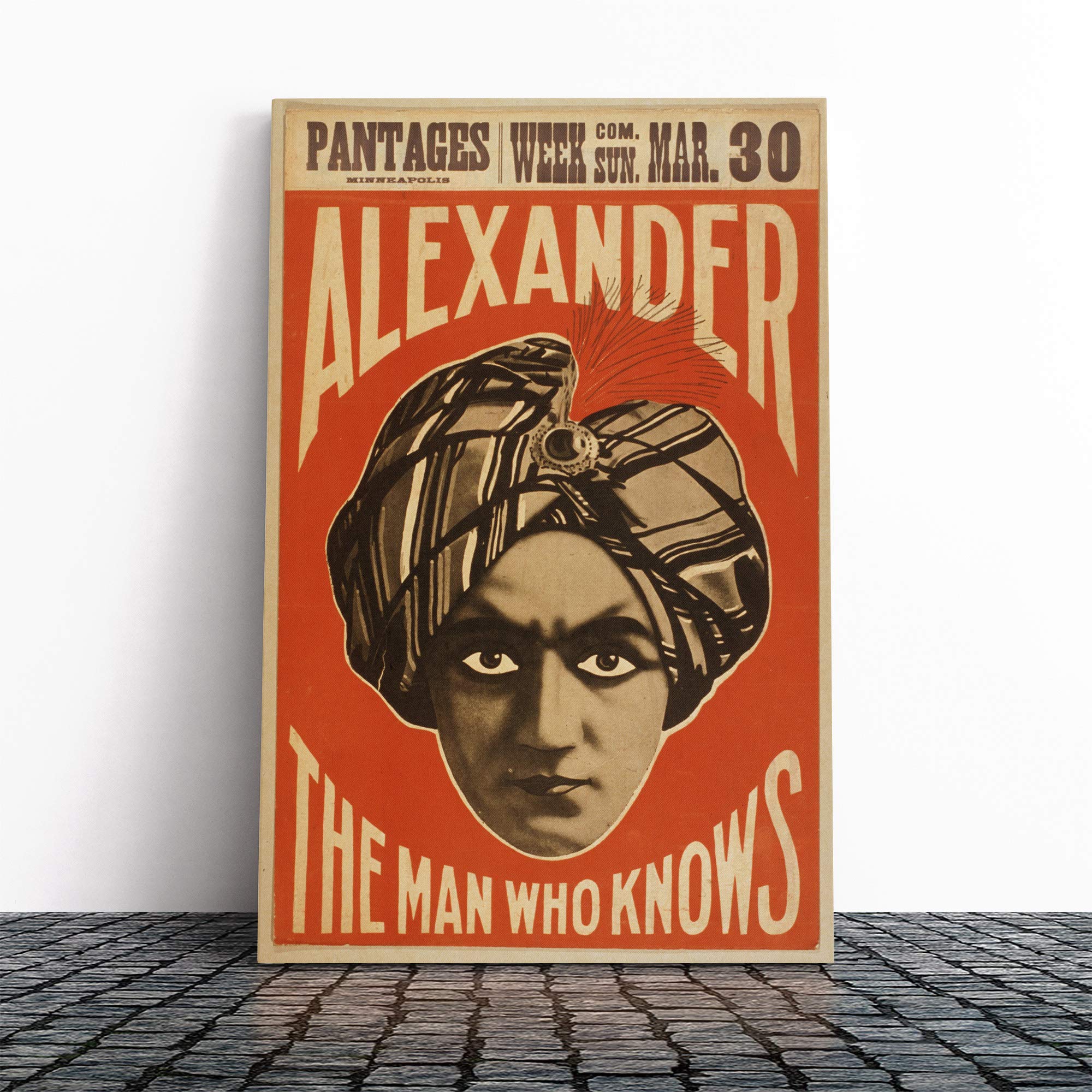 Circus Poster (9) Canvas Print | Gallery Wrapped 30mm Frame Wall Art | 24x16 inches | Ready to Hang | Retro Picture | Living Room Bedroom Lounge Office