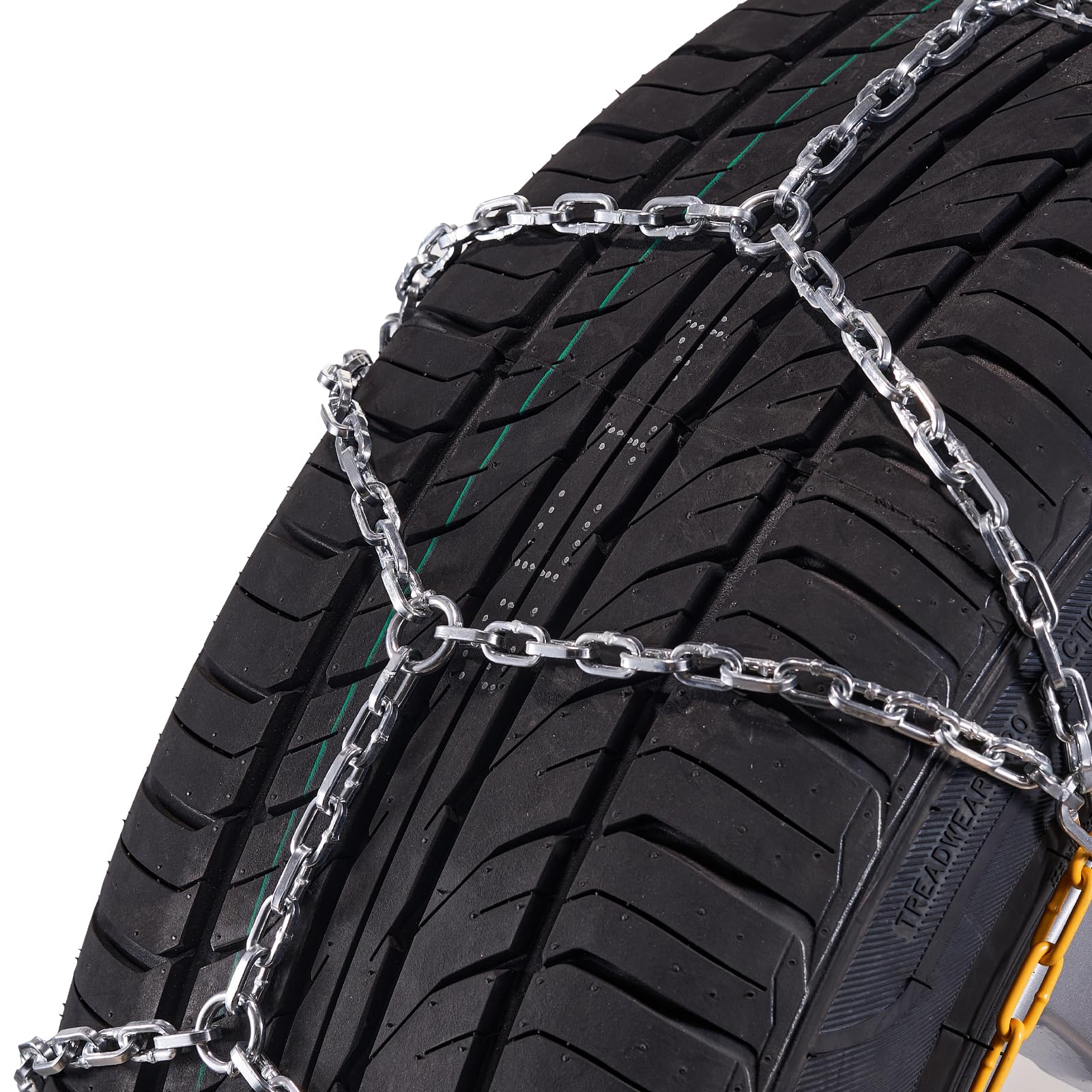 VEVOR Catene da Neve 610/685mm per Pneumatici in Lega di Acciaio al Manganese - 2 Pezzi di Trazione di Emergenza per Auto, SUV, Camion - Argento