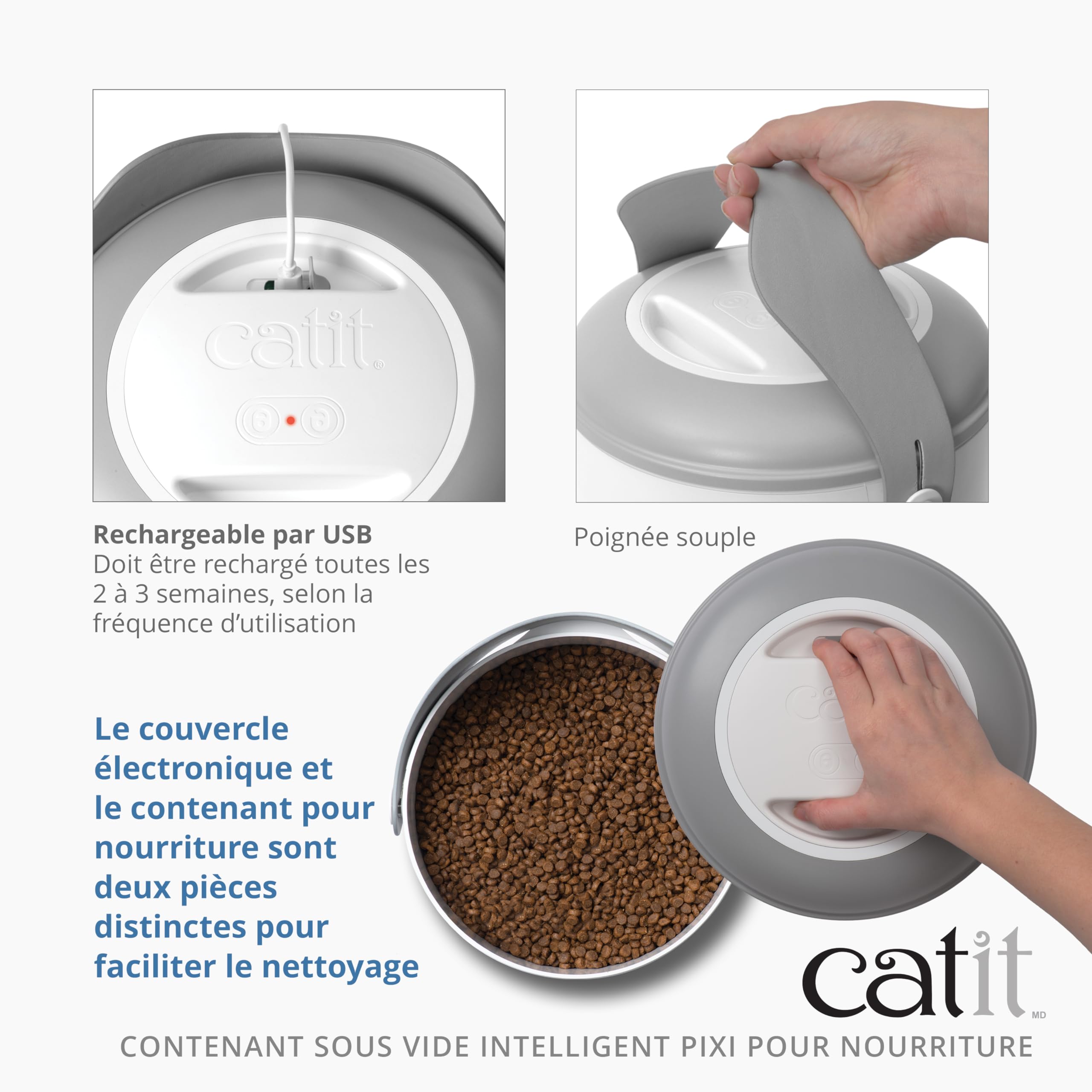 Catit Contenedor de pienso para gato al Vacío PIXI