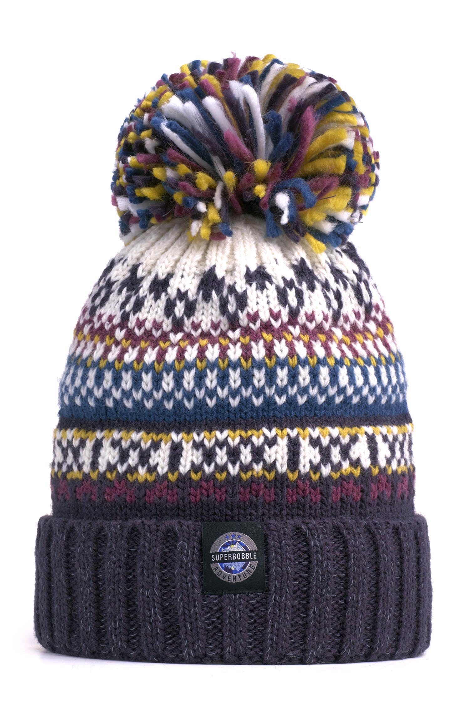 Superbobble Reflective Nordic Knit Bobble HatSami from B&Q