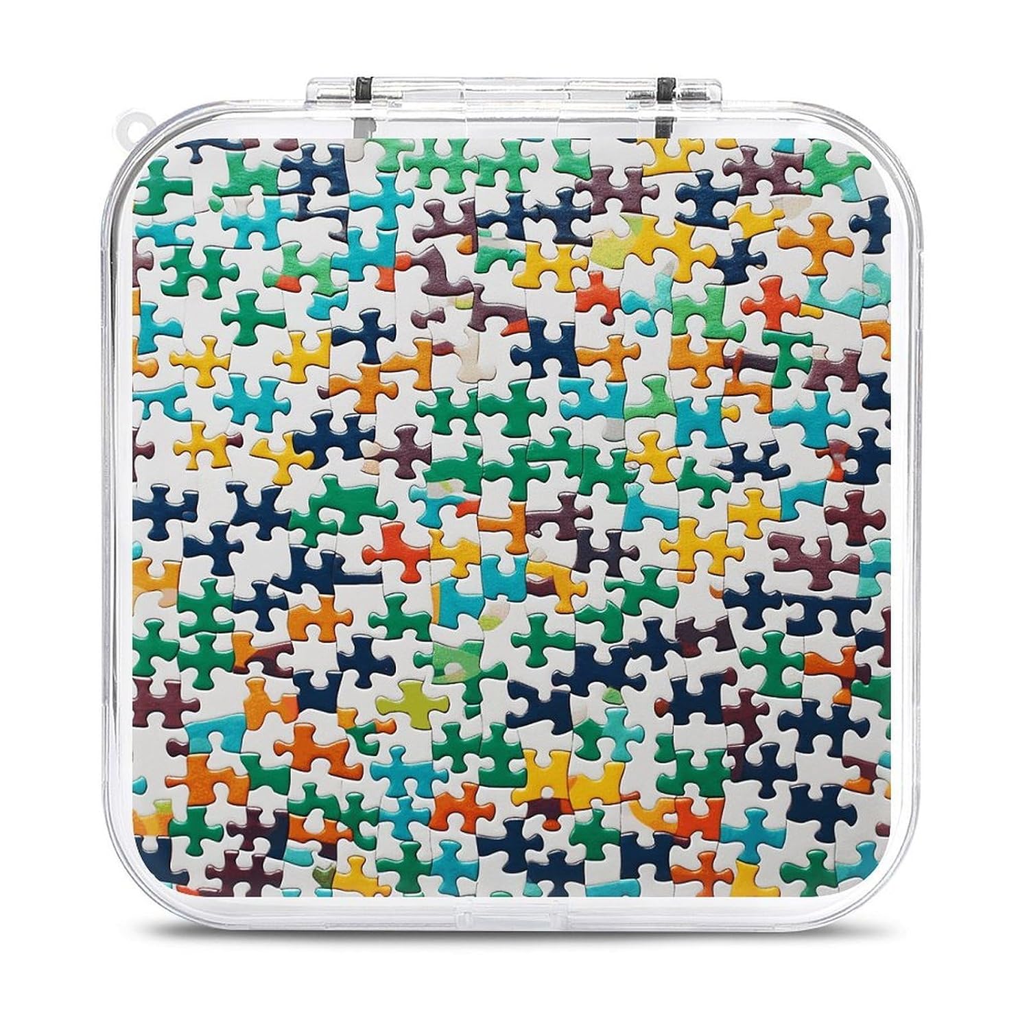 FodPand Different Jigsaw Puzzles Switch Game Case Holder with 12 Cartridge Slots & 2 Micro Sd Card Storage Slim Portable Cartridge Case Cover Hard Shell Storage Organizer Traveler Gift Accessory