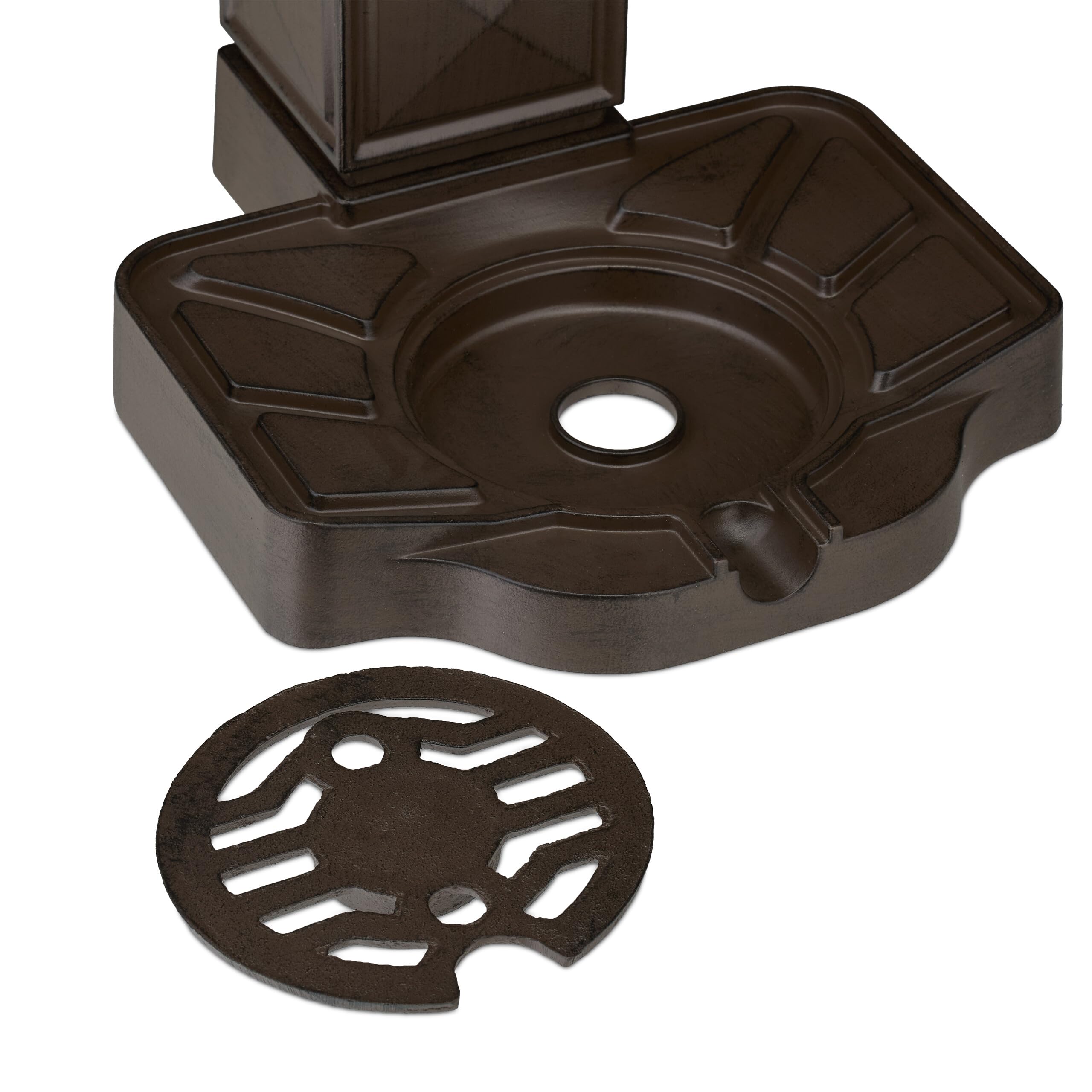 Relaxdays Fontaine extérieure de Jardin, avec Robinet et bac, HxLxP : 82 x 29 x 33 cm, Aussi pour la terrasse, Marron