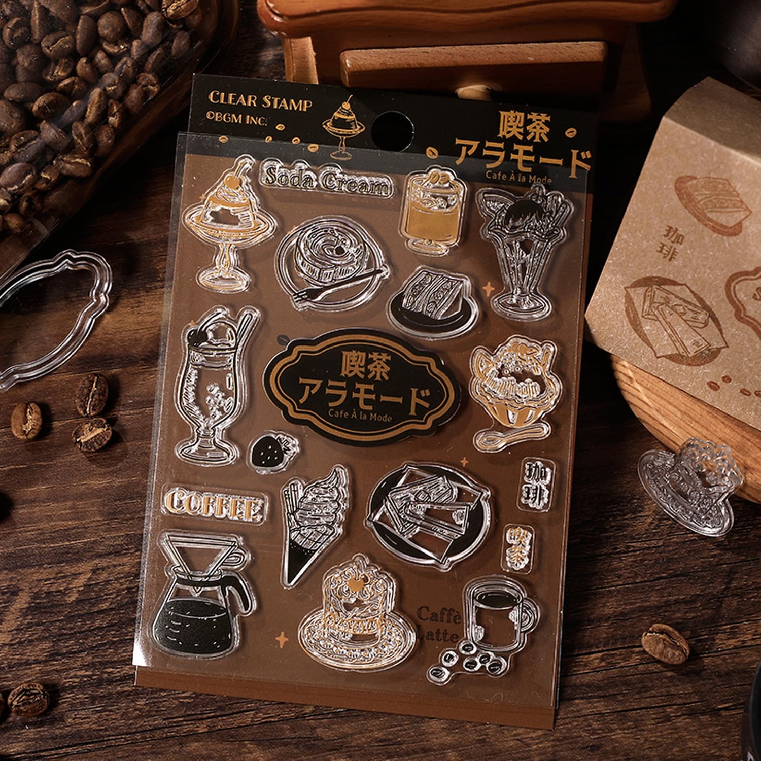 Amazon.co.jp: BGM クリアスタンプ 喫茶アラモード BT-CS069 : 文房具