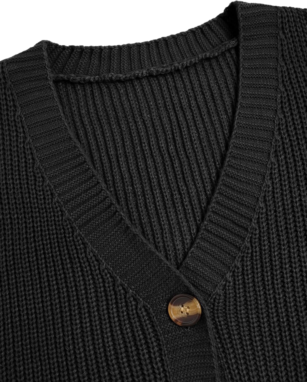 ZAFUL Women Sweaters Cardigan Chunky Ribbed Knit Open Front Long Sleeve Button Loose Short Cardigan Outerwear Coats - Image 6