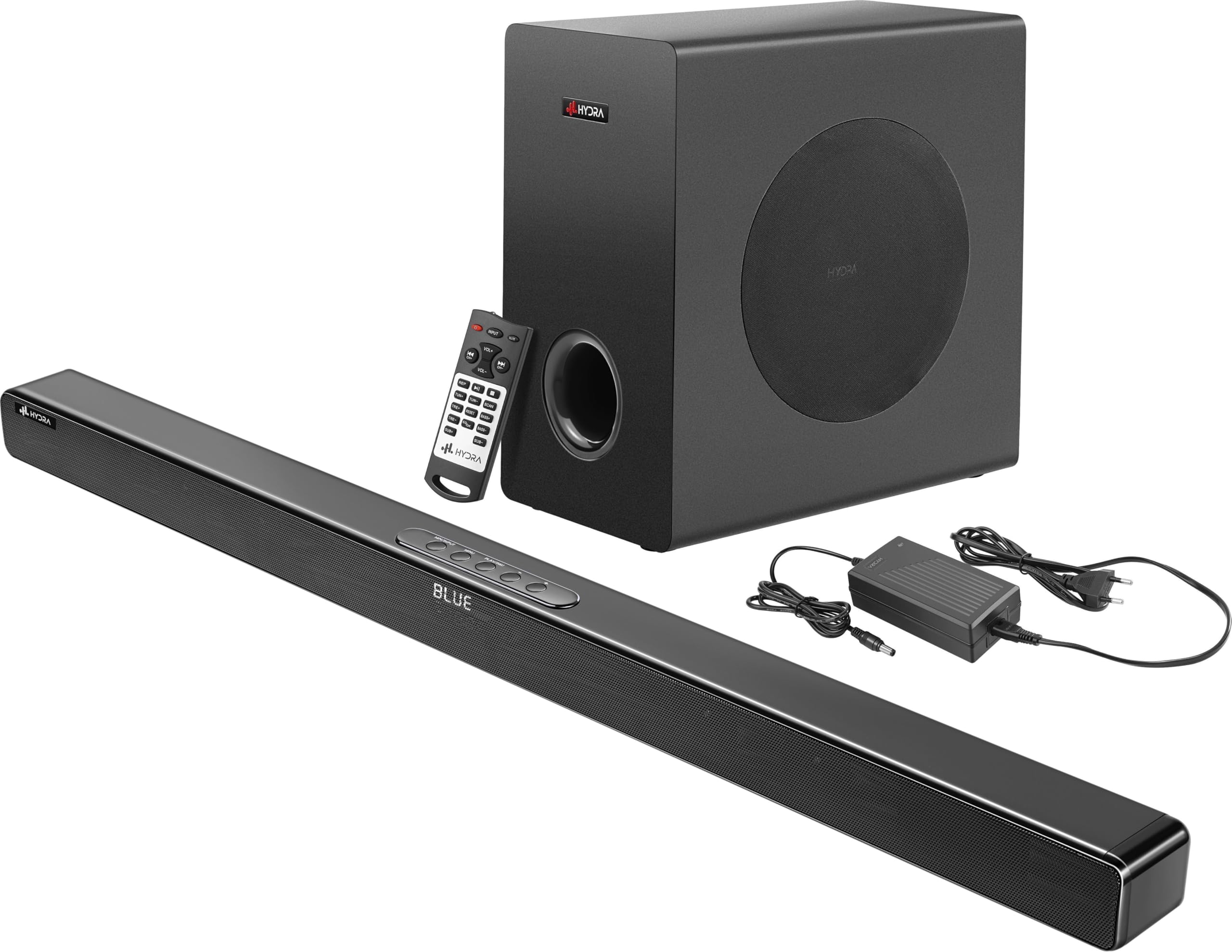Hydra NexusOne 2.1 Channel Soundbar with 8 Inch Subwoofer & 3D Surround Sound 200 W Bluetooth Soundbar (Black, 2.1 Channel)-image-3