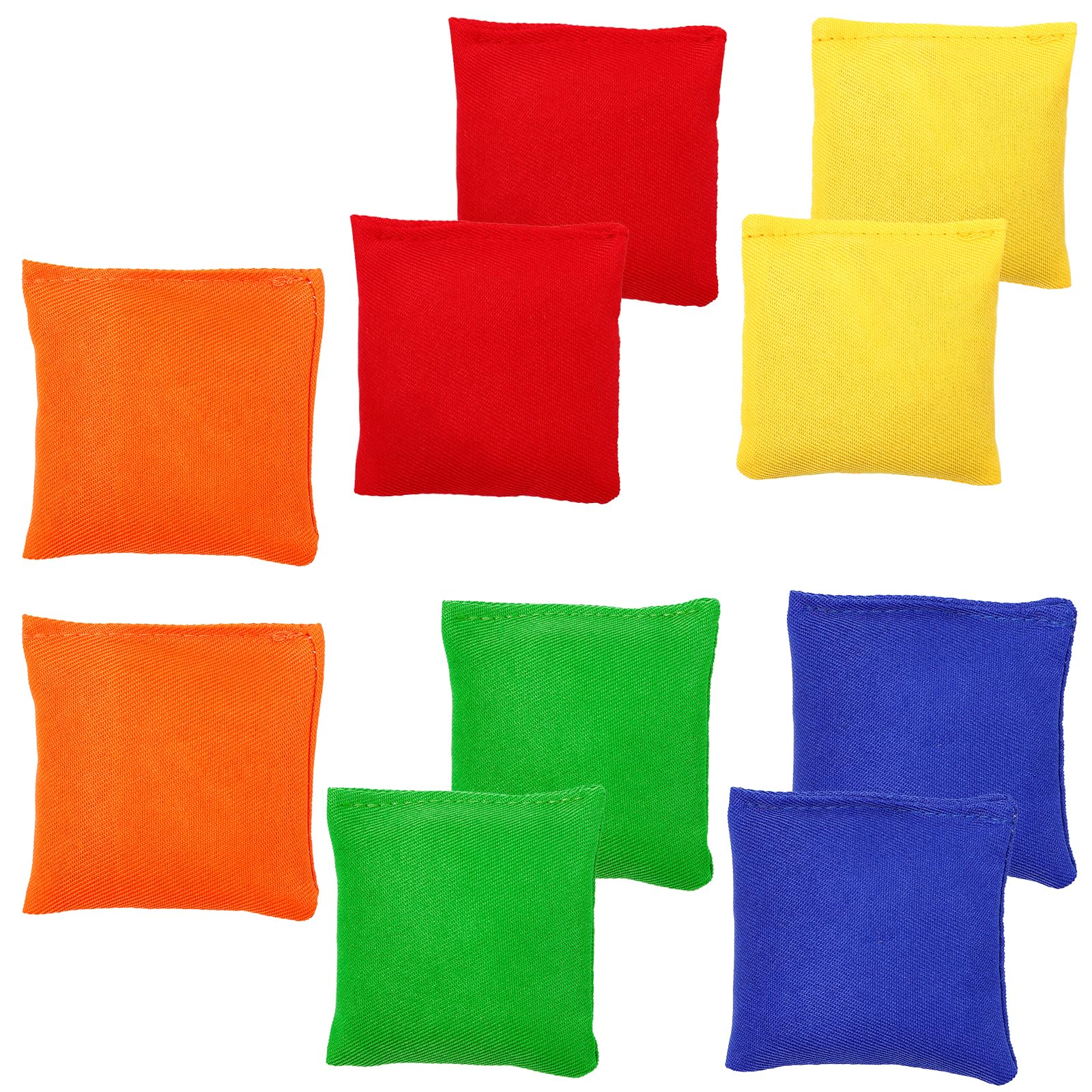 10 Stück Cornhole Säckchen, 6.5 x 6.5cm Cornhole Bean Bag, Nylon Wurfsäckchen, Klein Wurfsack, Bunte Bohnensäckchen, Bean Bag Wurfspiel für Kinder Outdoor Indoor Familie Partyspiele, 5 Farben
