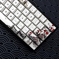 JSJT Szilva Virág 60% PBT Keycap szett Cherry MX mechanikus billentyűzethez - 80-us 3