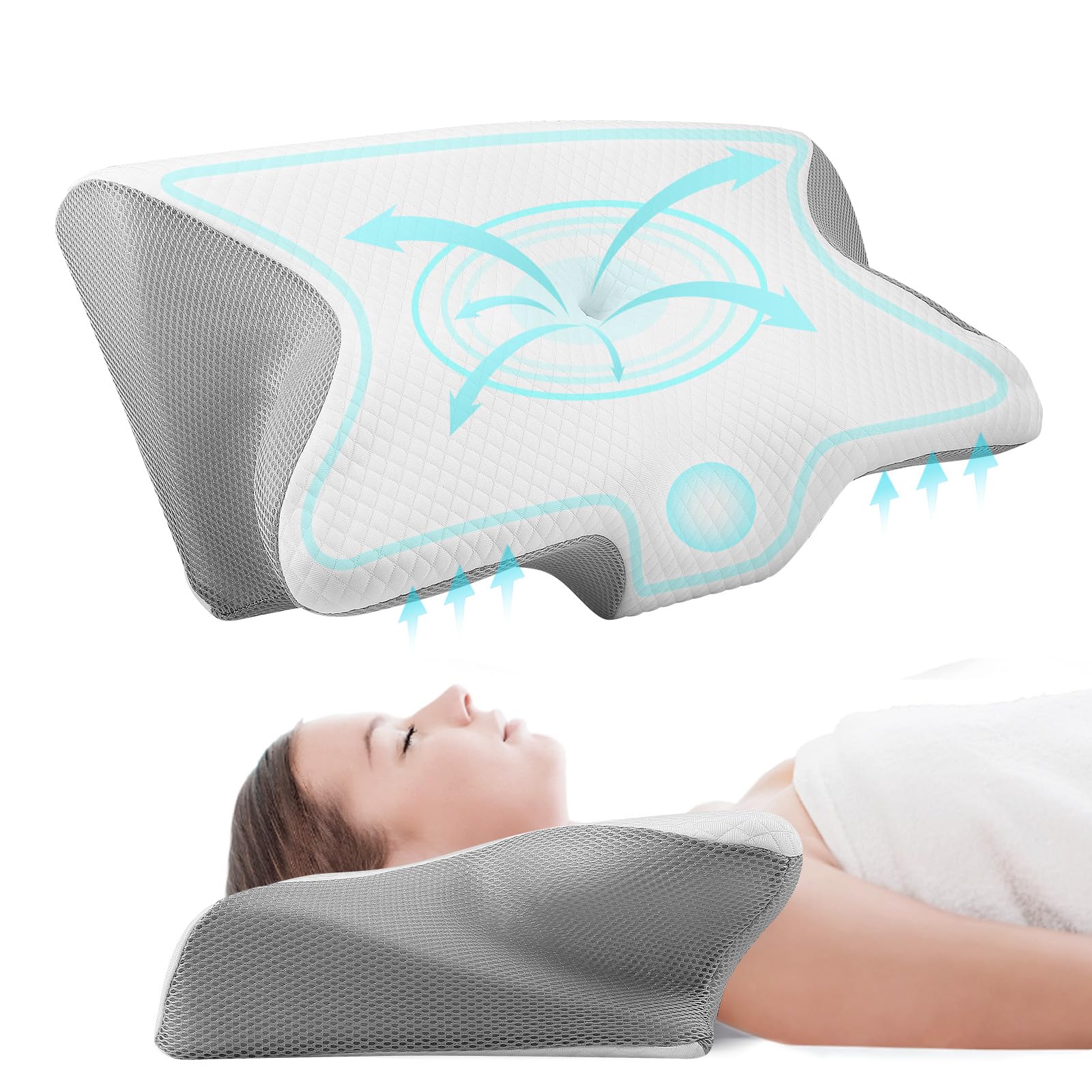 Orthopedisch nekkussen van traagschuim, ergonomisch