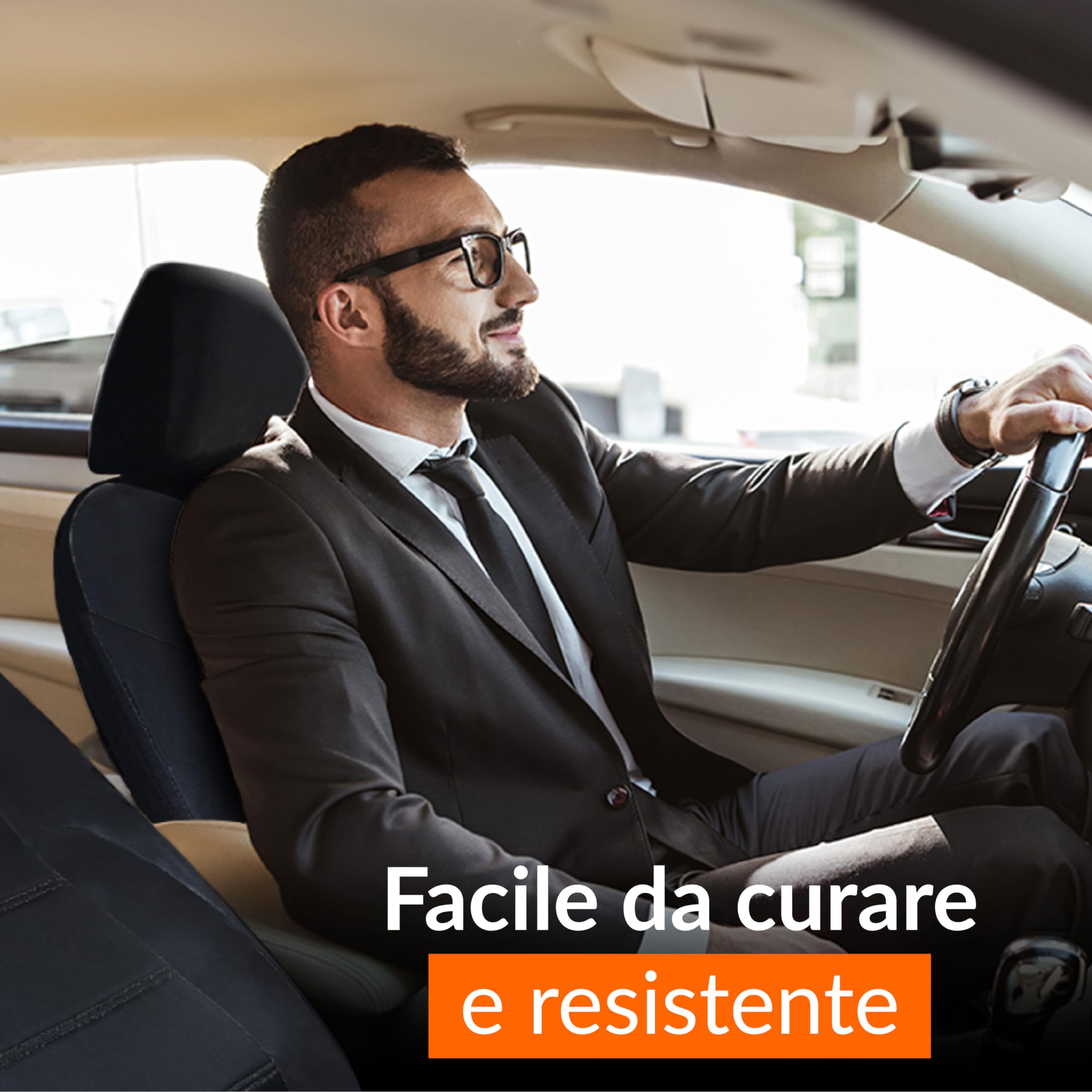 Upgrade4cars Coprisedili Anteriori Auto Universali Eco-Pelle Nero | Set Copri-Sedile Universale per Guidatore e Passeggero con Airbag Laterali | Accessori Auto Interno