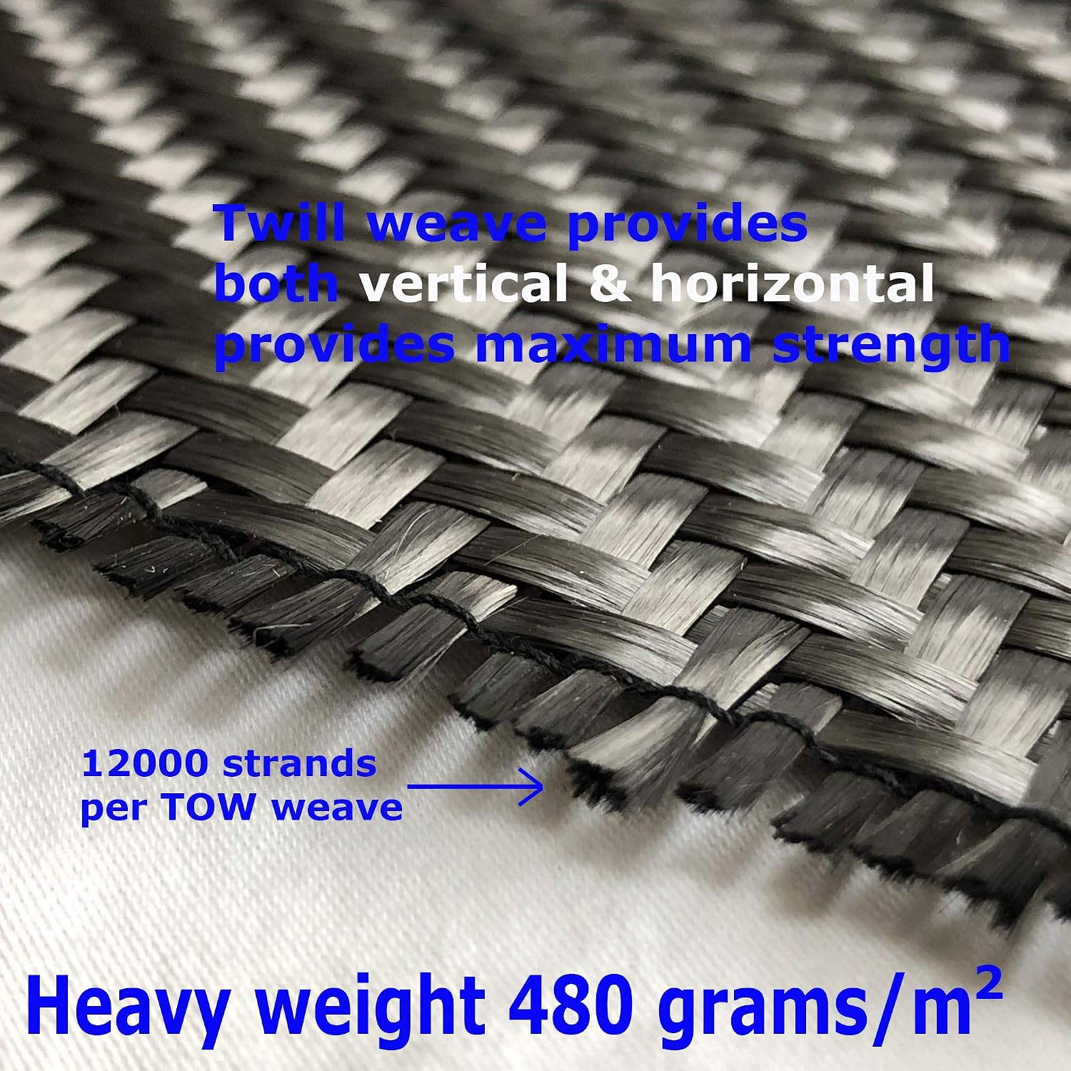Easy Install - Heavy Duty Carbon Fiber - Wall Repair Kit - High Strength 480 gram Fabric & Epoxy (100-Ft Kit)