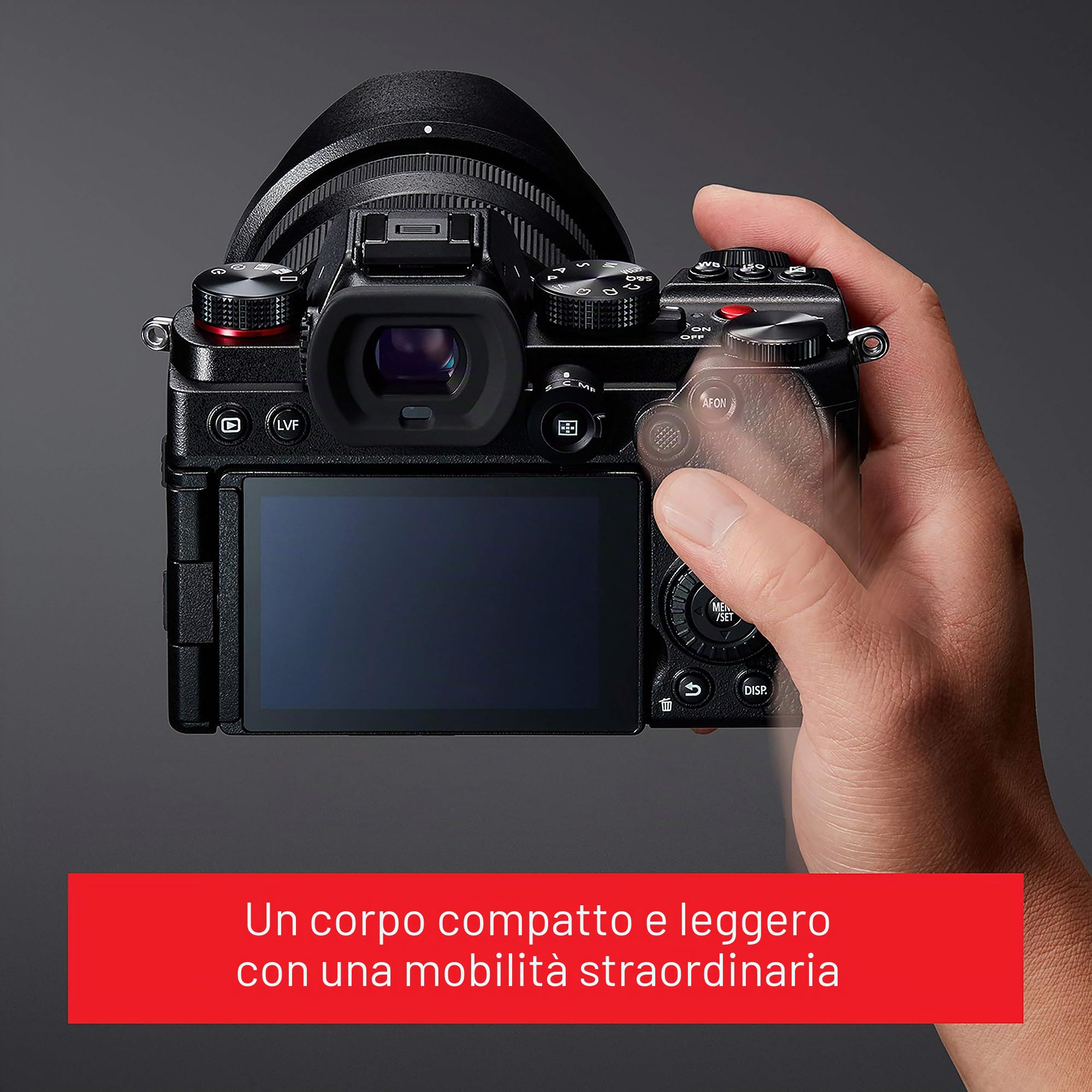 Panasonic Lumix DC-S5KE-K Full Frame Mirrorless Macchina Fotografica, Sensore CMOS 24.2MP ISO Dual Native, Dual Image Stabilizer 5 Assi,Video 10bit 60/50p,Incluso Obiettivo Lumix S5, Con Lente 20-60mm