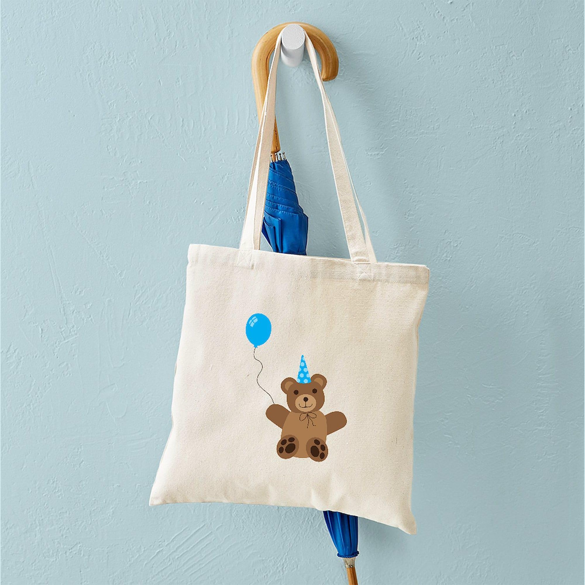 Happy Birthday Canvas Tote Bag – Reusable Natural Cotton Bag, Great For Gifts & Shopping - View #5