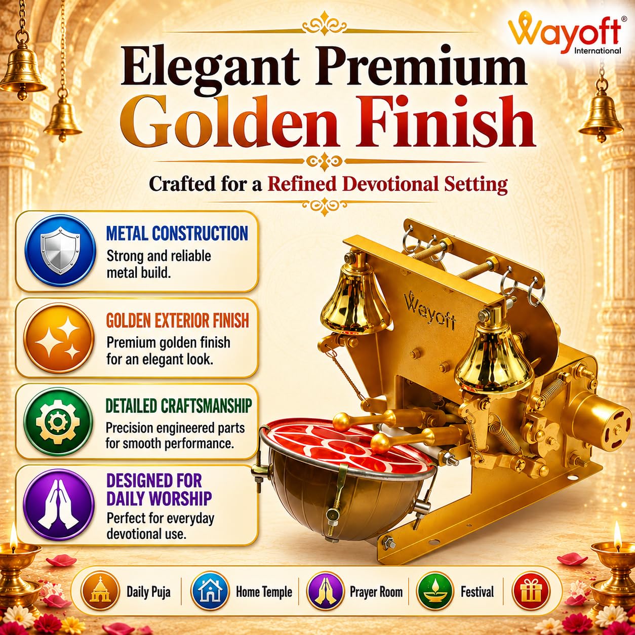 Hanuman Aarti Machine - Automatic Electric Pooja Device -4