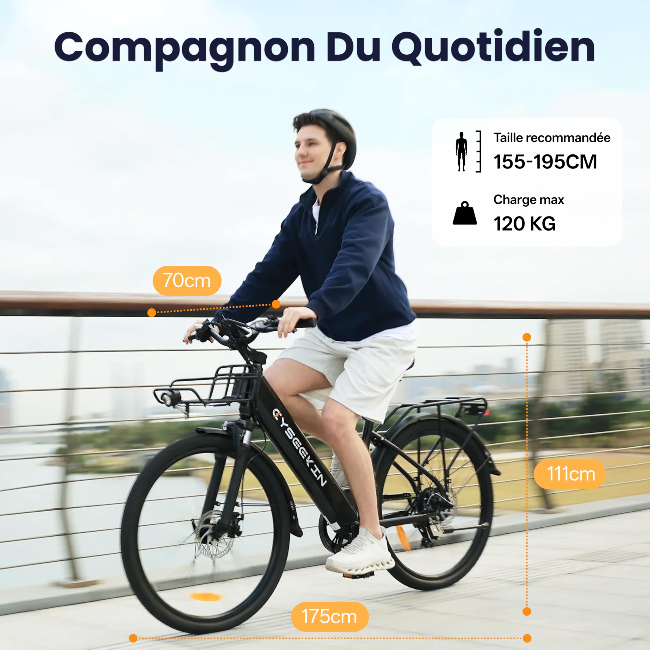 S10 E Bike Vélo électrique pour homme 26" avec moteur de 250 W Batterie 48 V 499,2 Wh Écran LCD 4,4" avec fourche à suspension, jusqu'à 100 km 25 km/h Pedelec pour femme