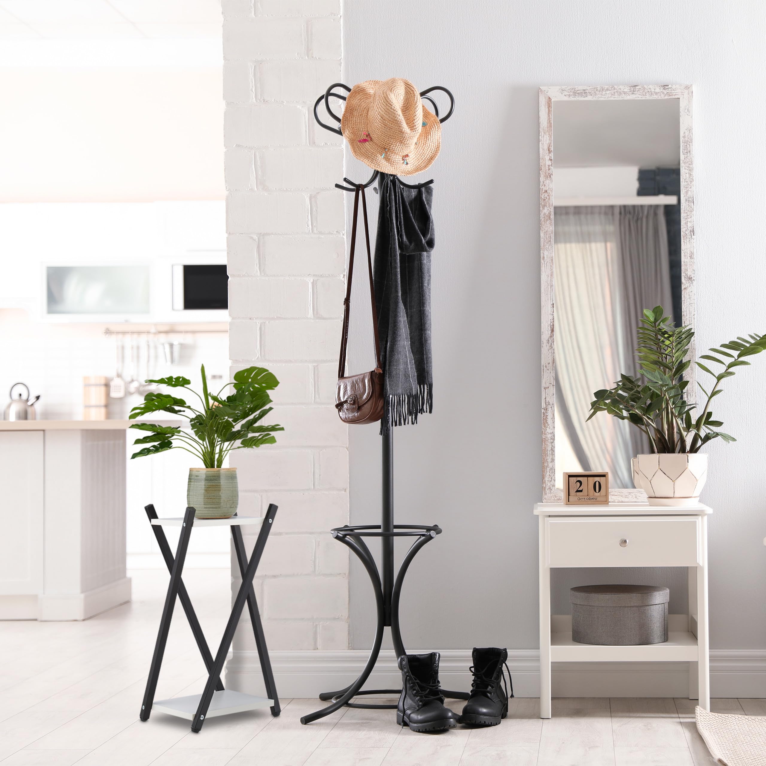 Petit Tabouret Tabouret De Plantes Spetebo - Bois Blanc Massif - 20x7 Cm - Pour Pots De Fleurs Ou Décoration Tabouret Bois Massif