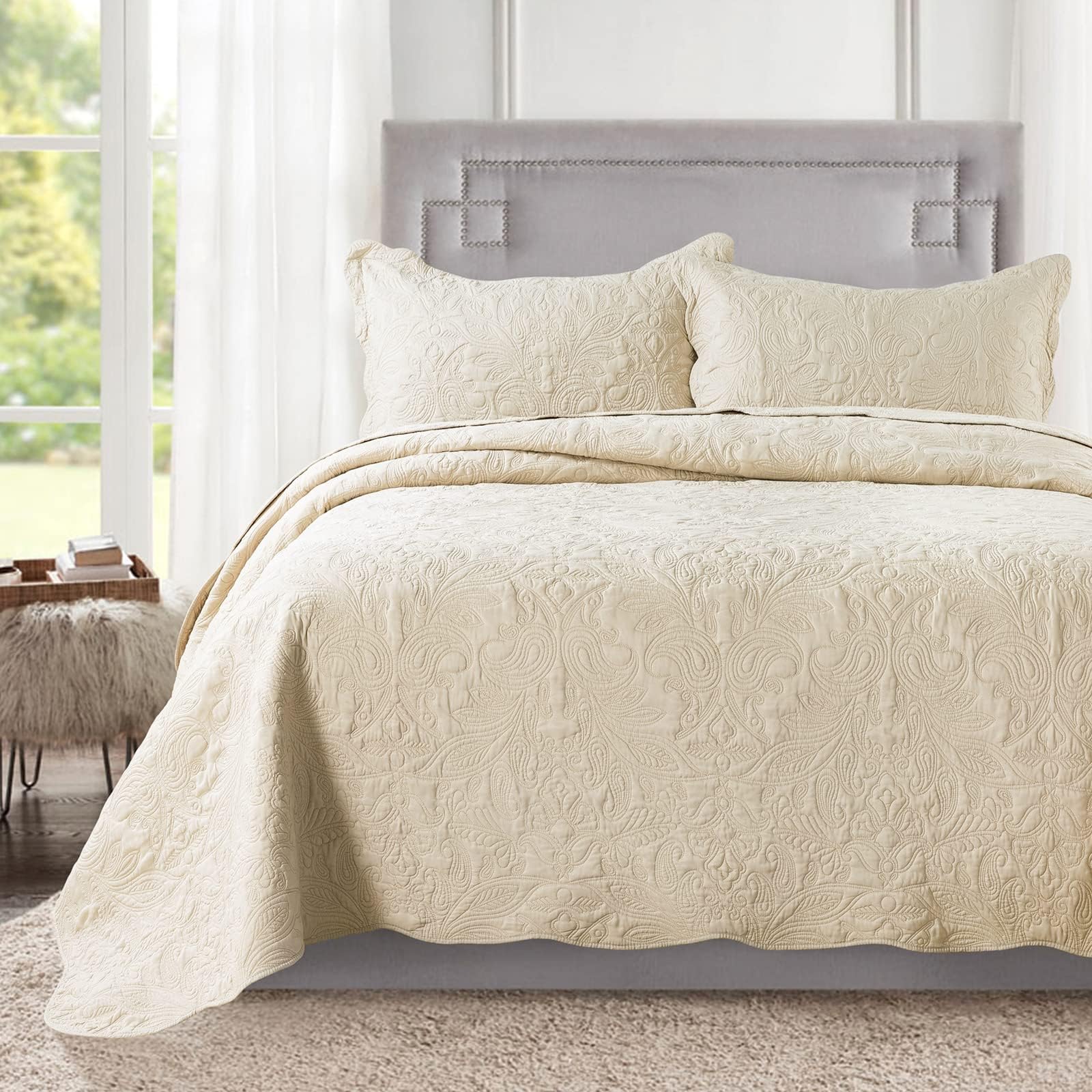 cozy-line-home-fashions-juego-de-edred-n-de-100-algod-n-en-relieve