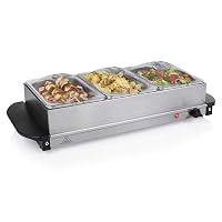 Tristar Scaldavivande Buffet in Acciaio Inox per Feste e Buffet