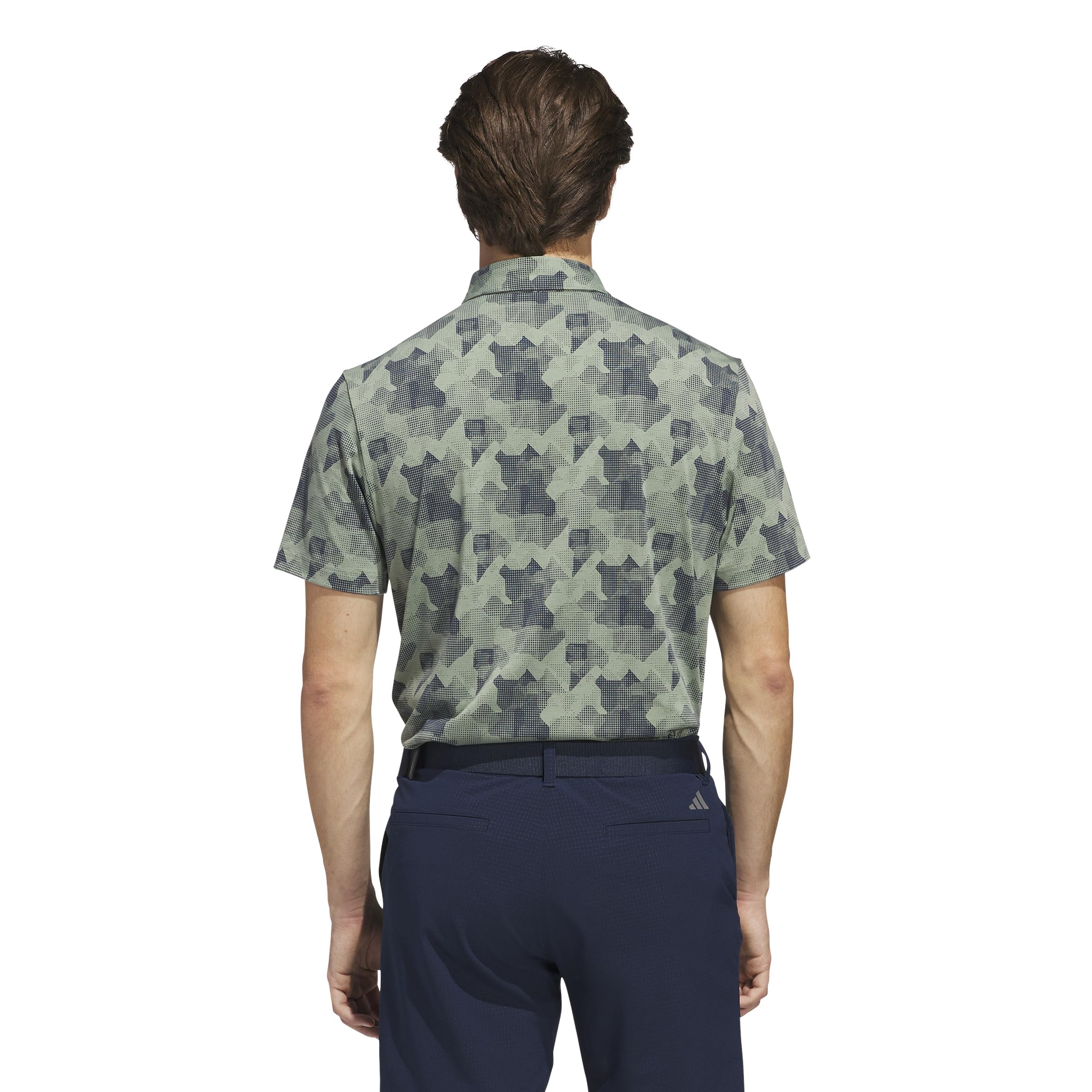 adidas Męska koszulka polo Go-to z nadrukiem, Silver Green 23/Collegiate Navy, XXL, Silver Green 23/Collegiate Navy, XXL