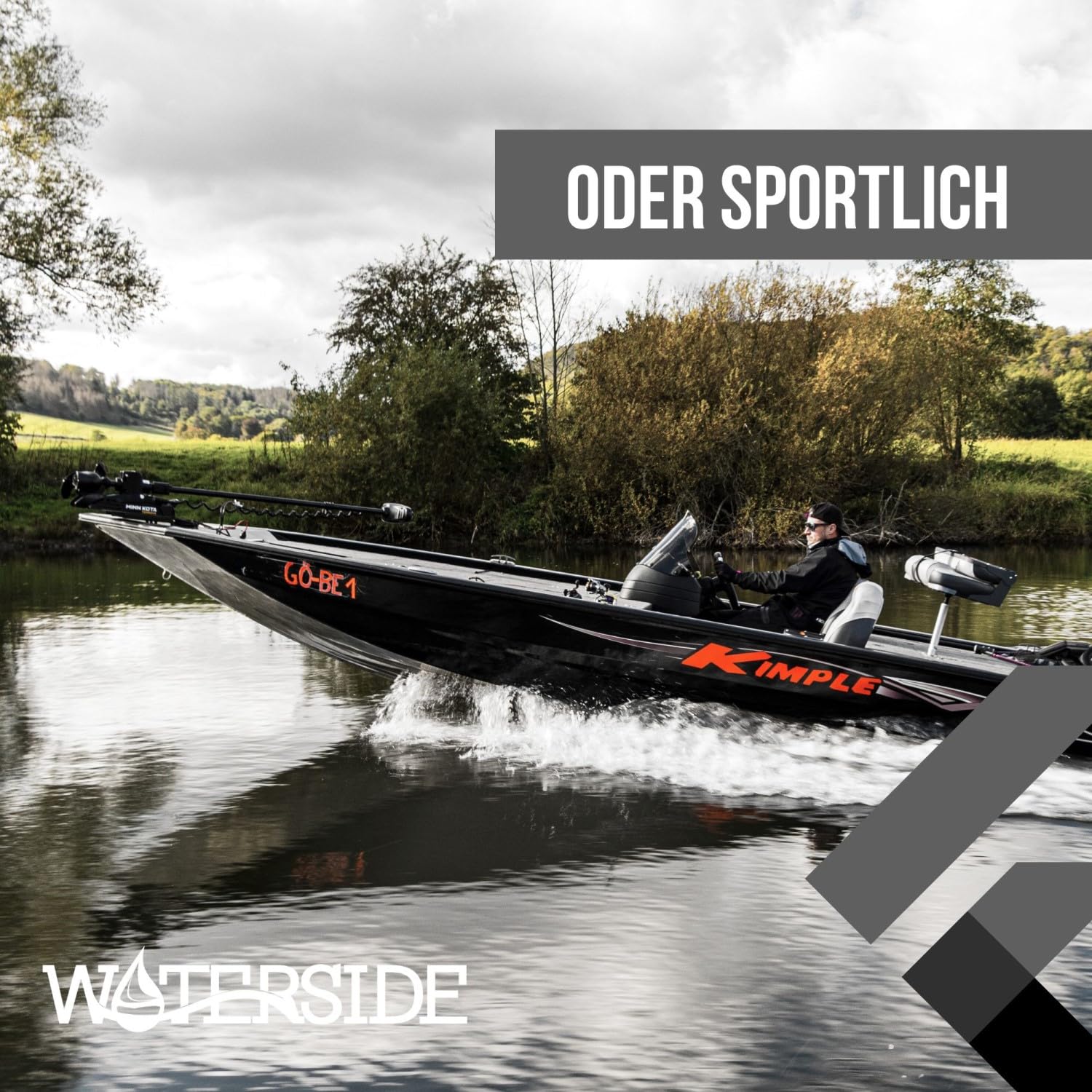 Waterside Captain Deluxe Allwetter Bootssitz, Weiß | Klappbarer Angelstuhl für Boote, Ergonomisch & Robust, Wetterfester Kunststoff, Inklusive Montageschrauben