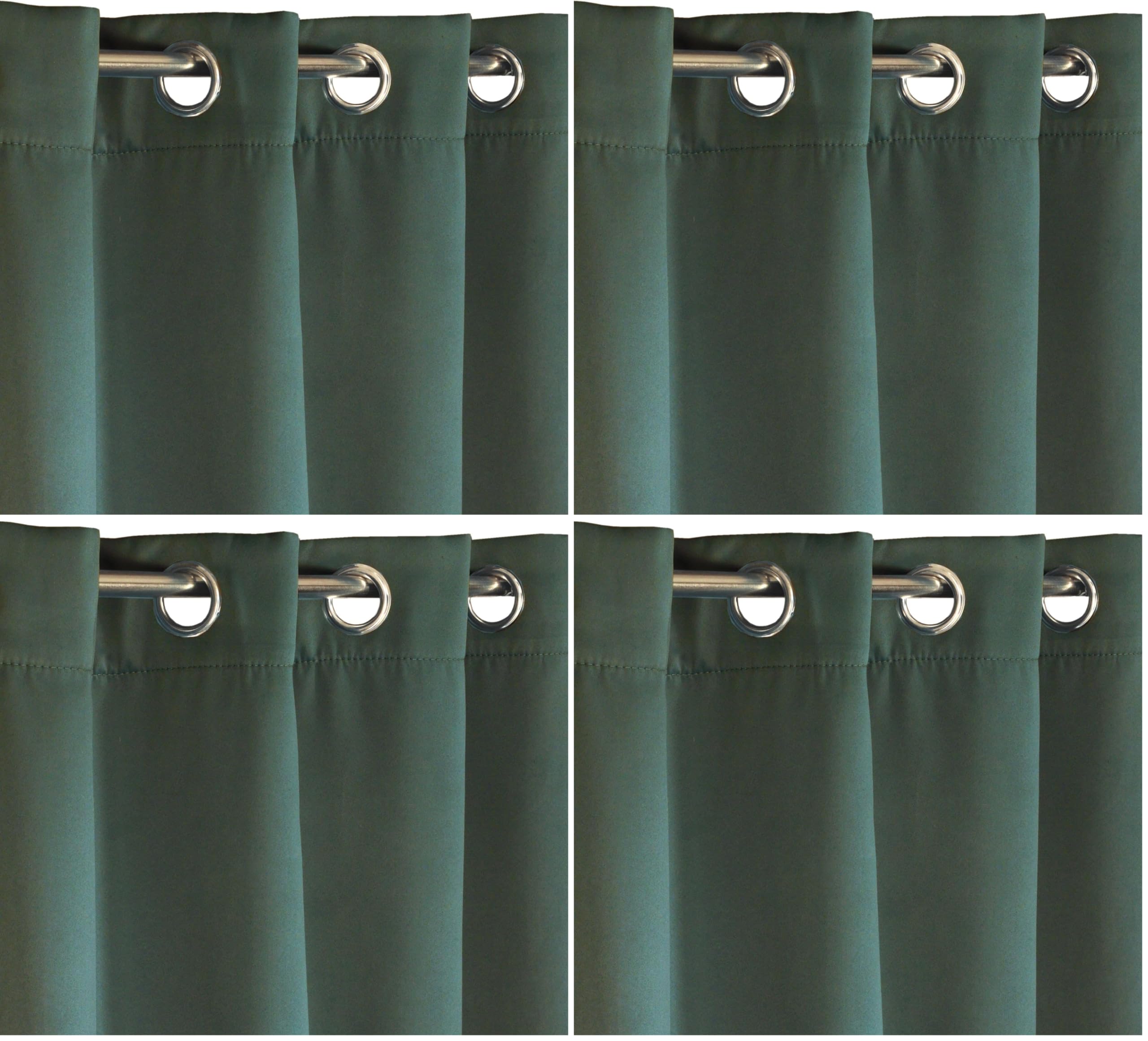 Rideau thermique contre le froid doublé polaire kaki 140x240 Atout Ciel lot de 4