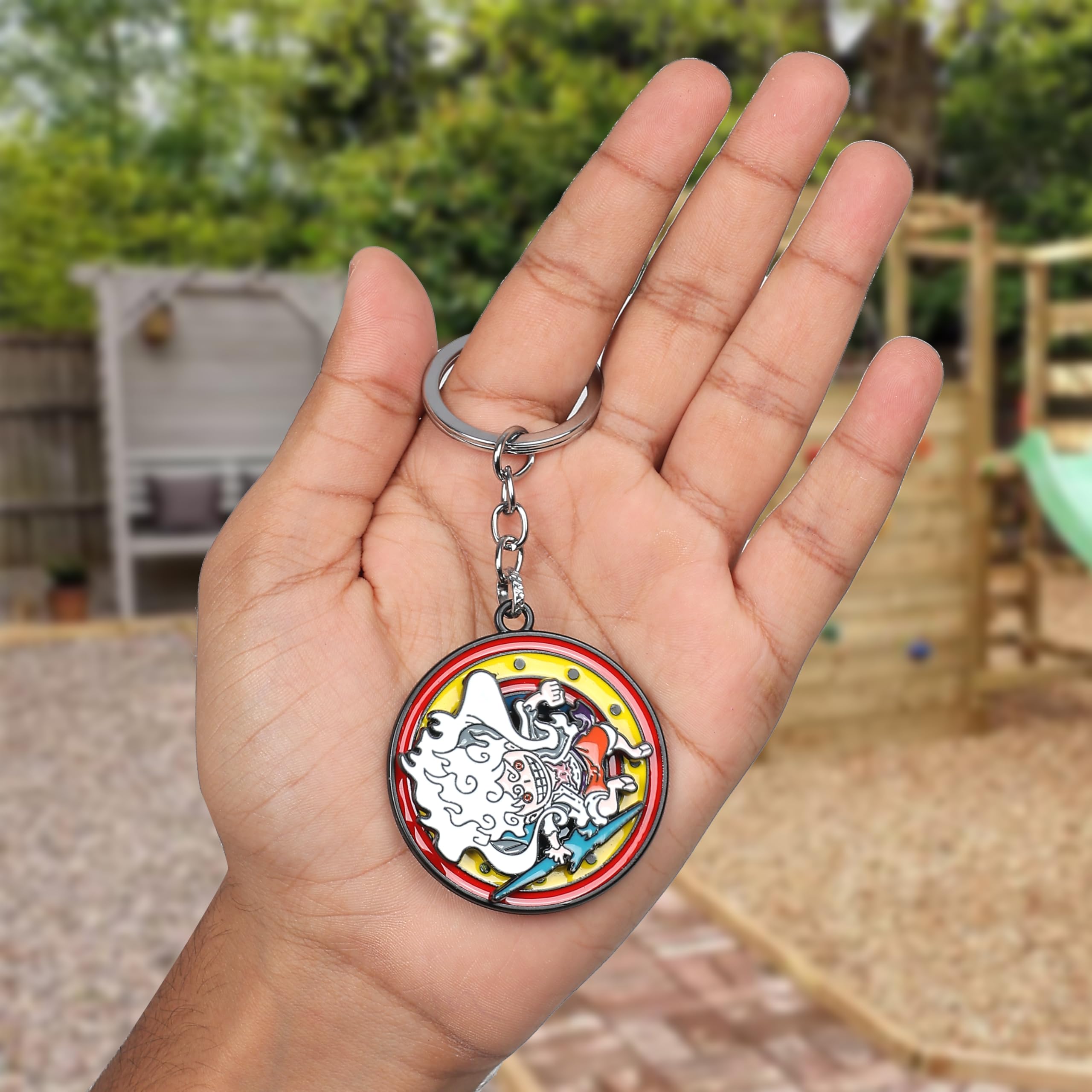 daiyamondo Anime Silver Rotating Spinning Metal Keychain | Perfect for Anime Lovers | Key Ring for Cars and Bikes | Keychain for Boys-picture-53