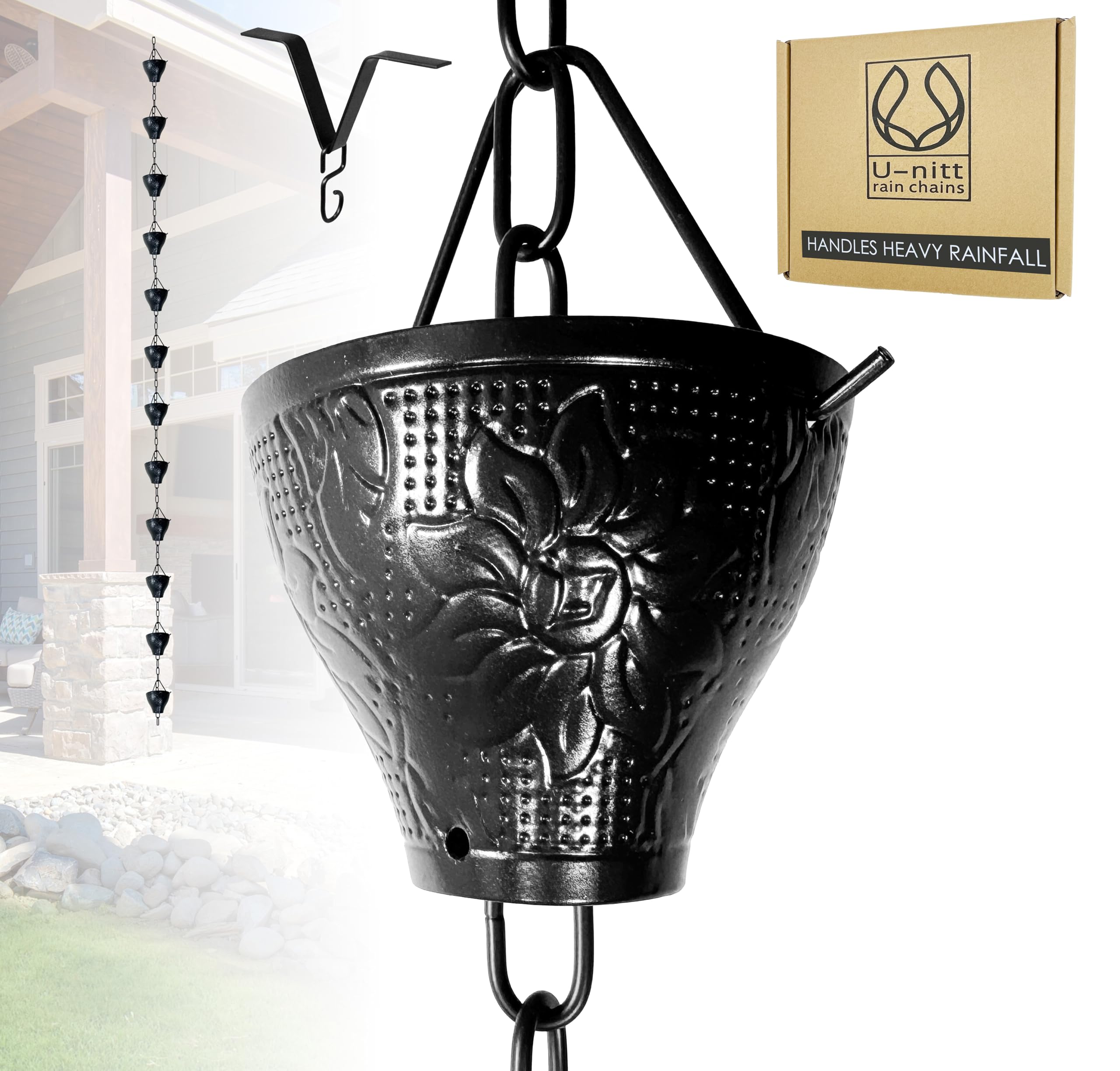 Amazon.com : U-nitt Rain Chain Water Collection for Gutters