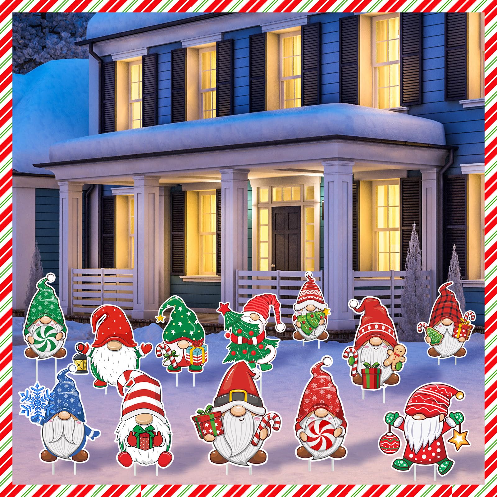 Amazon.co.jp: BBTO クリスマスヤードサイン ノームヤードステーク